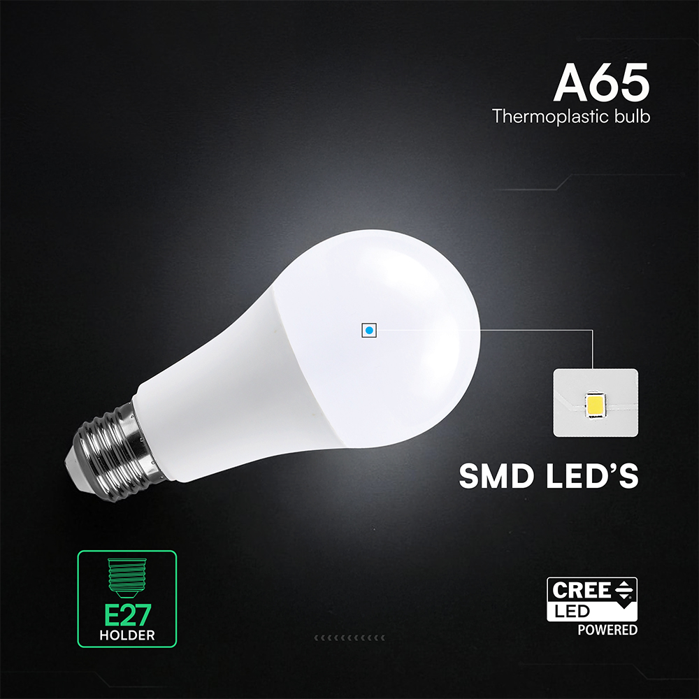 V-TAC LED-Lampe VT-2142566, EEK: F, 17W, 1710lm, 3000K, E27, A60, 200°