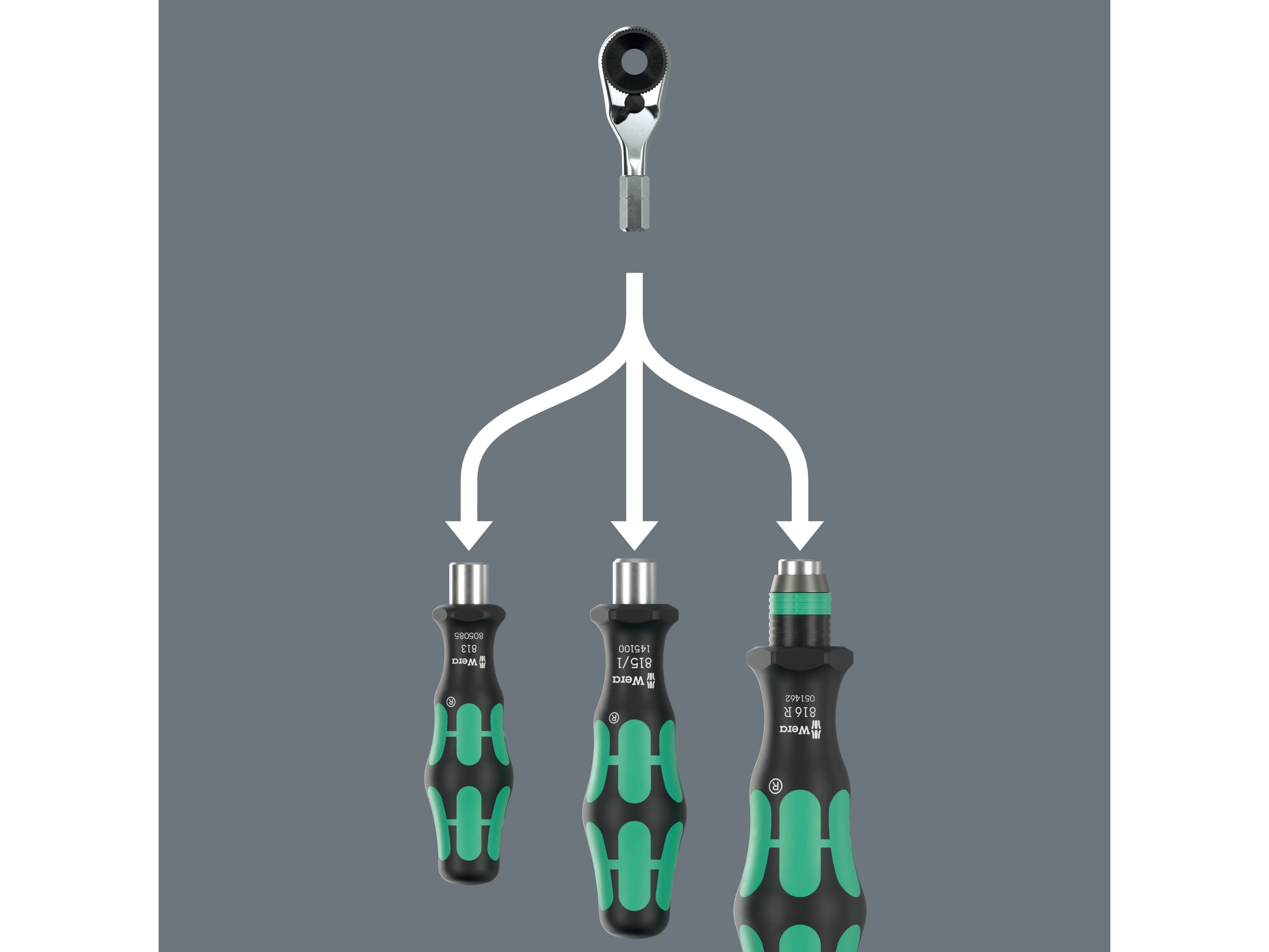 WERA Bit-Ratsche, 8011 Zyklop Mini 4, 05003662001, 1/4" Wera Bit-Ratsche, 8011 Zyklop Mini 4, 05003662001, 1/4"