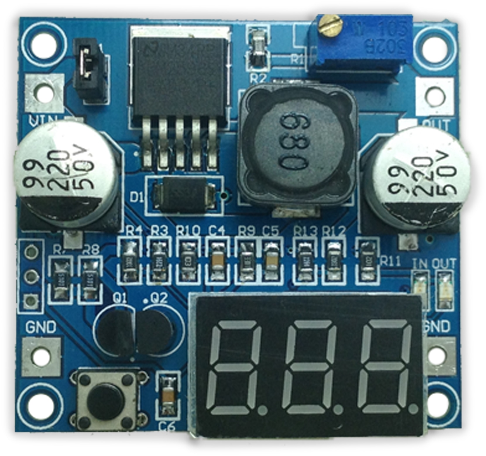 DAYPOWER Step-Down-Modul mit Spannungsanzeige POWER-2596-2 DAYPOWER Step-Down-Modul mit Spannungsanzeige POWER-2596-2
