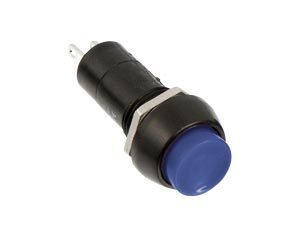 Einbau-Drucktaster PBS-11B, rund, Schließer, blau Einbau-Drucktaster PBS-11B, rund, Schließer, blau