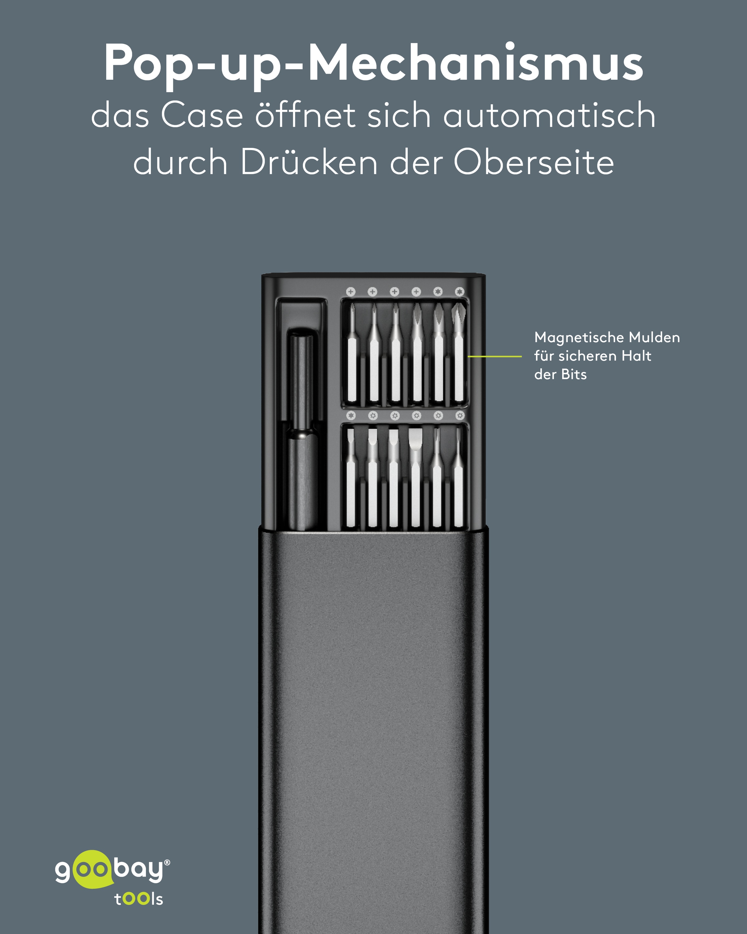 GOOBAY TOOLS Schraubendreher-Set, 77836, mit 24-tlg. Präzisions-Bitsatz GOOBAY TOOLS Schraubendreher-Set, 77836, mit 24-tlg. Präzisions-Bitsatz