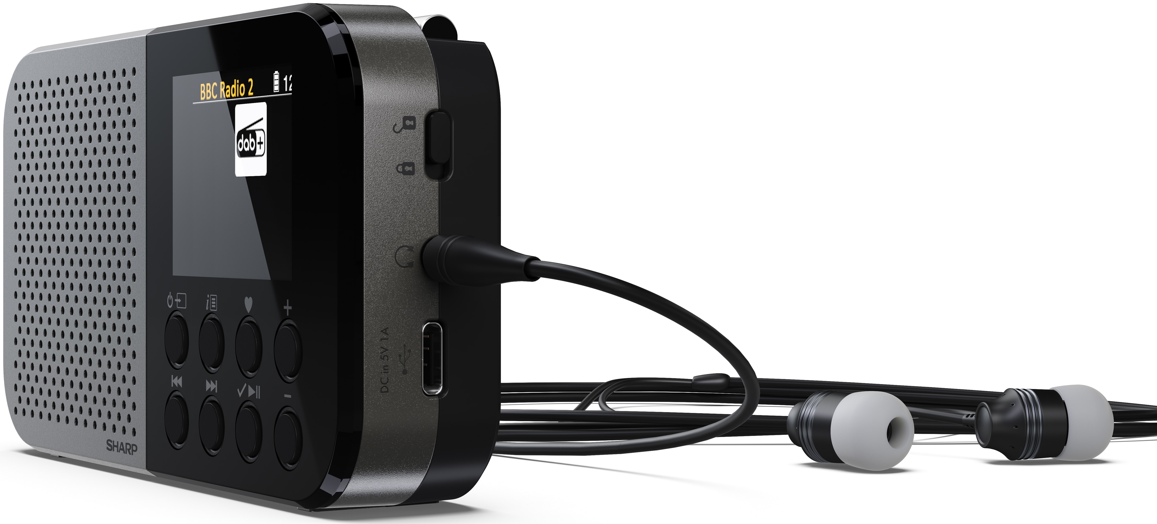 SHARP Digitalradio-tragbar DR-P520, schwarz, DAB+, Bluetooth, USB-C SHARP Digitalradio-tragbar DR-P520, schwarz, DAB+, Bluetooth, USB-C