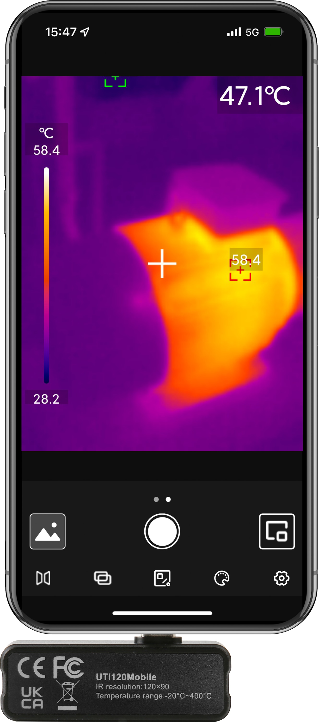 UNI-T Smartphone-Wärmebildkamera UTi120Mobile für Android UNI-T Smartphone-Wärmebildkamera UTi120Mobile für Android