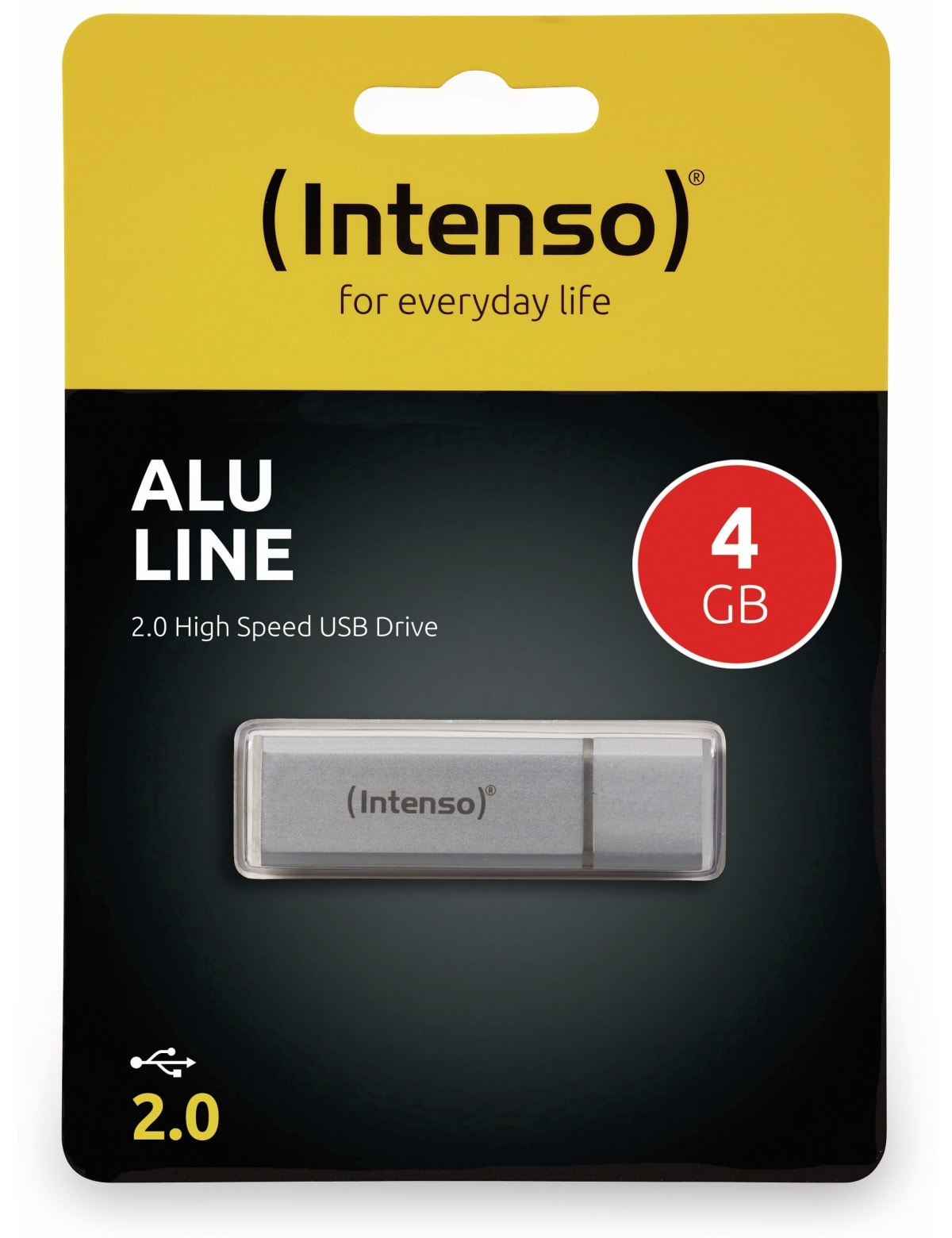 INTENSO USB-Stick Alu Line 3521452 USB 2.0 4GB silber INTENSO USB 2.0 Speicherstick Alu Line, silber, 4 GB