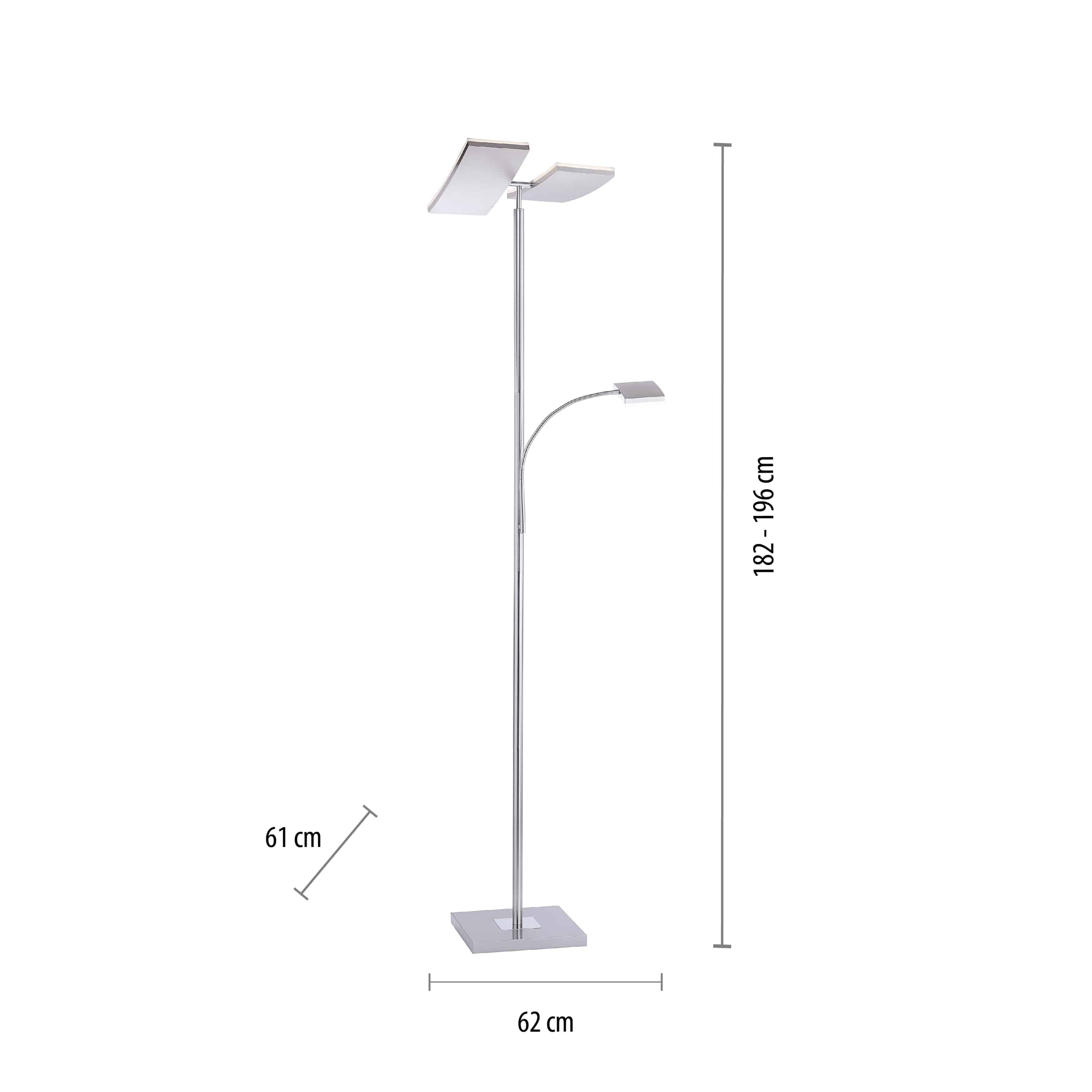 JUST LIGHT LED-Stehleuchte 11725-55 stahl, 25 W, 2900 lm, 3000 K JUST LIGHT LED-Stehleuchte 11725-55 stahl, 25 W, 2900 lm, 3000 K