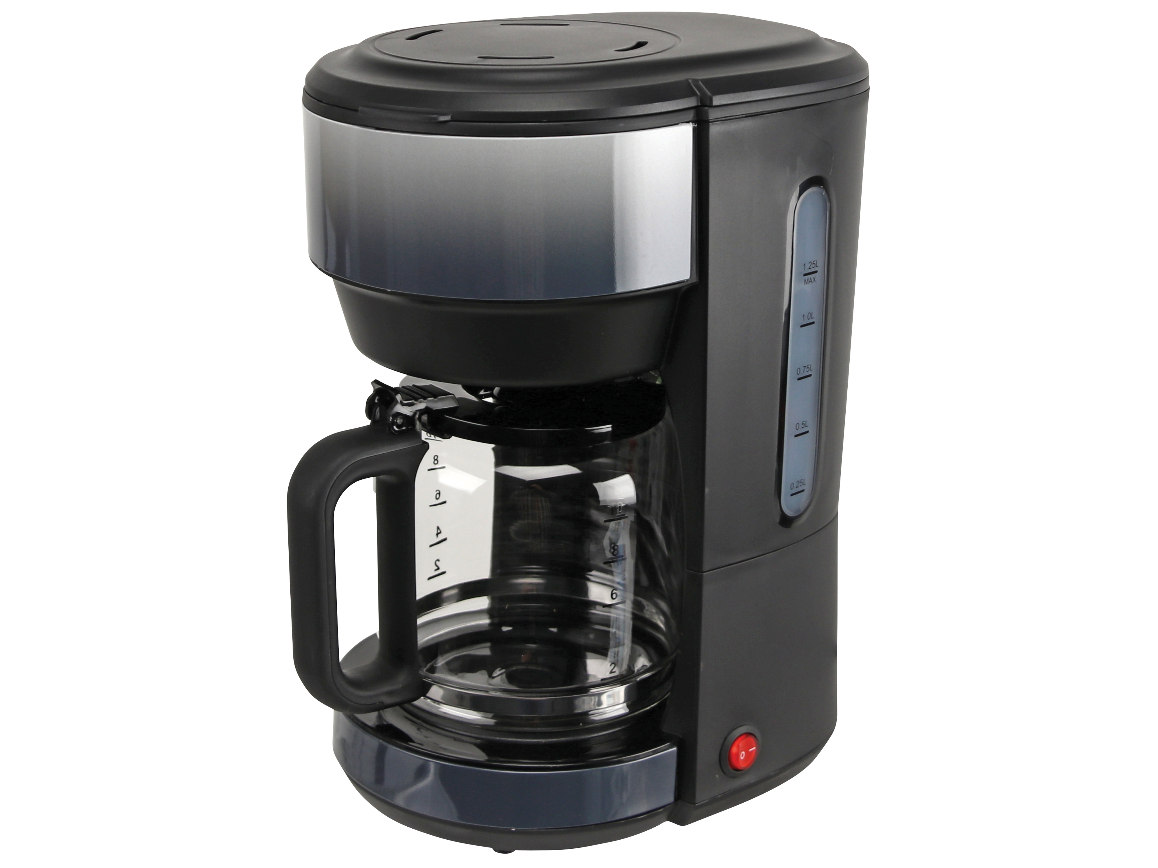 Kaffeemaschiene, Ombré, 1000 W, schwarz/grau