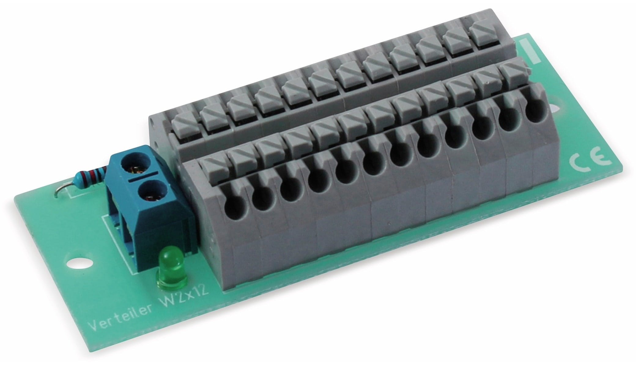 Stromverteiler 2x 12-polig, W2x12, mit Steckklemmen und Kontrollleuchten Stromverteiler 2x 12-polig, W2x12, mit Steckklemmen und Kontrollleuchten