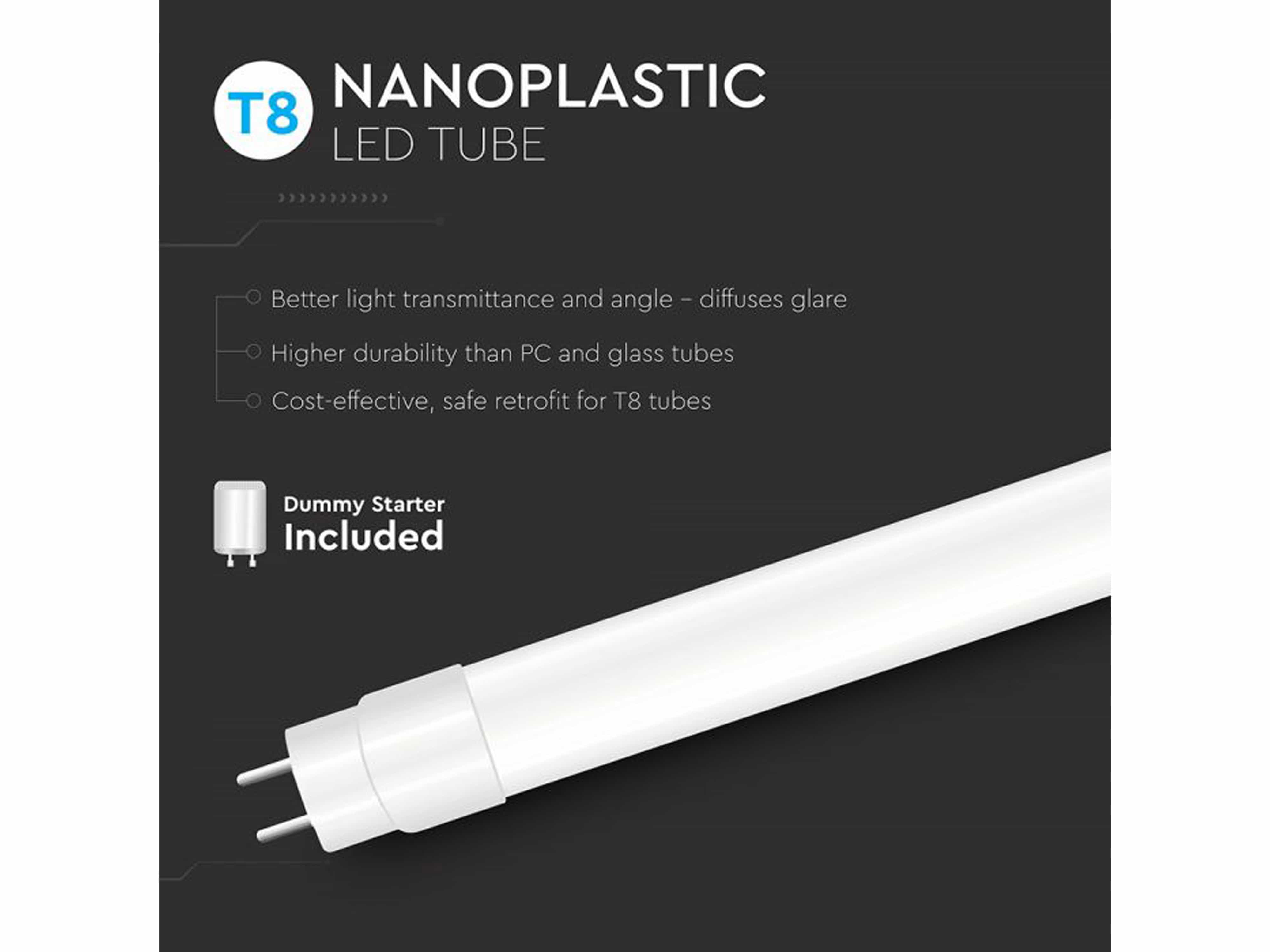 V-TAC LED-Röhre VT-151, 20W, 4000K, EEK: F, 2100lm, neutralweiß, IP20, 150 cm V-TAC LED-Röhre VT-151, 20W, 4000K, EEK: F, 2100lm, neutralweiß, IP20, 150 cm