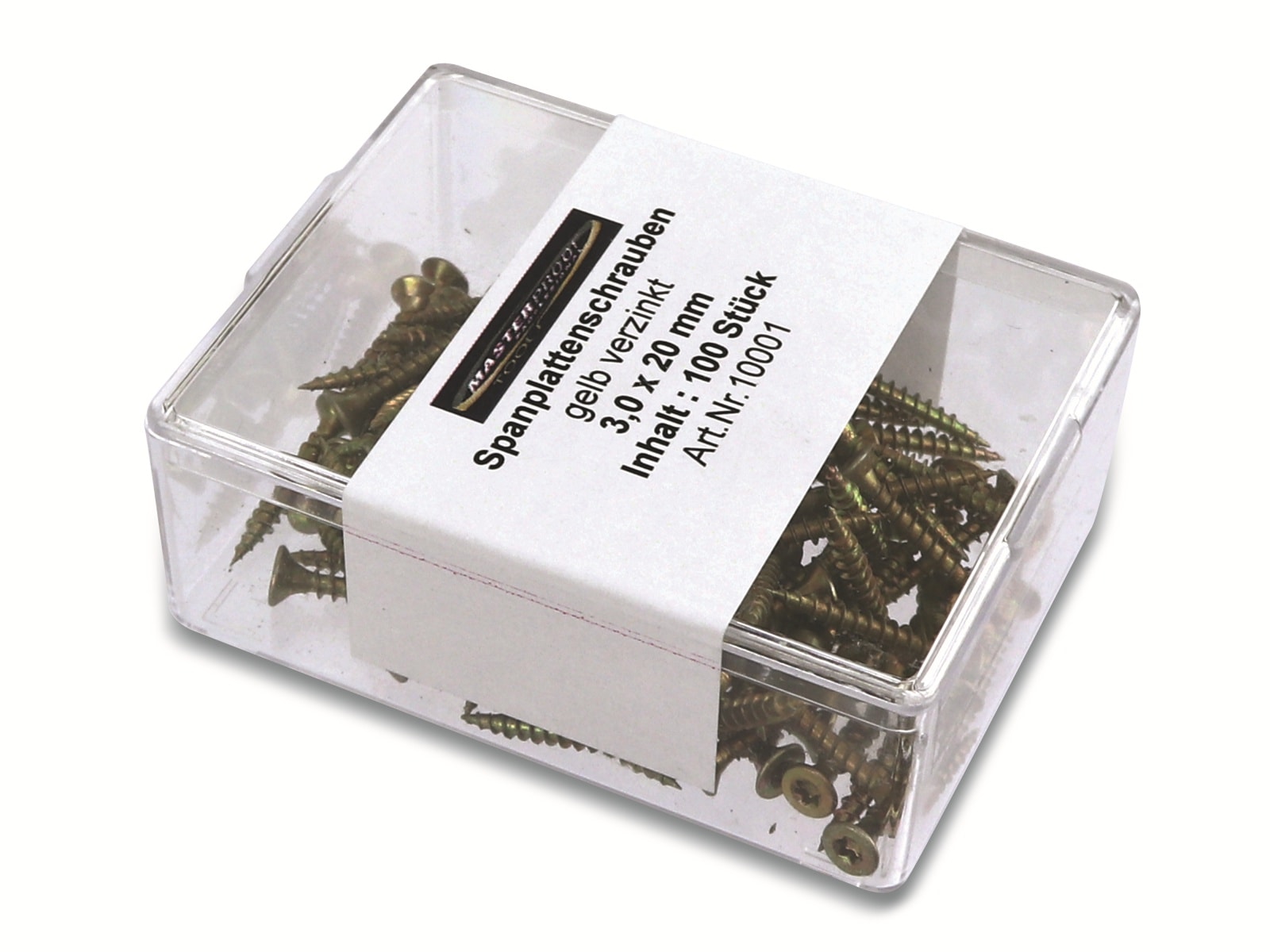 MASTERPROOF Spanplattenschrauben, 20x3,0 mm, 100 Stück MASTERPROOF Spanplattenschrauben, 20x3,0 mm, 100 Stück