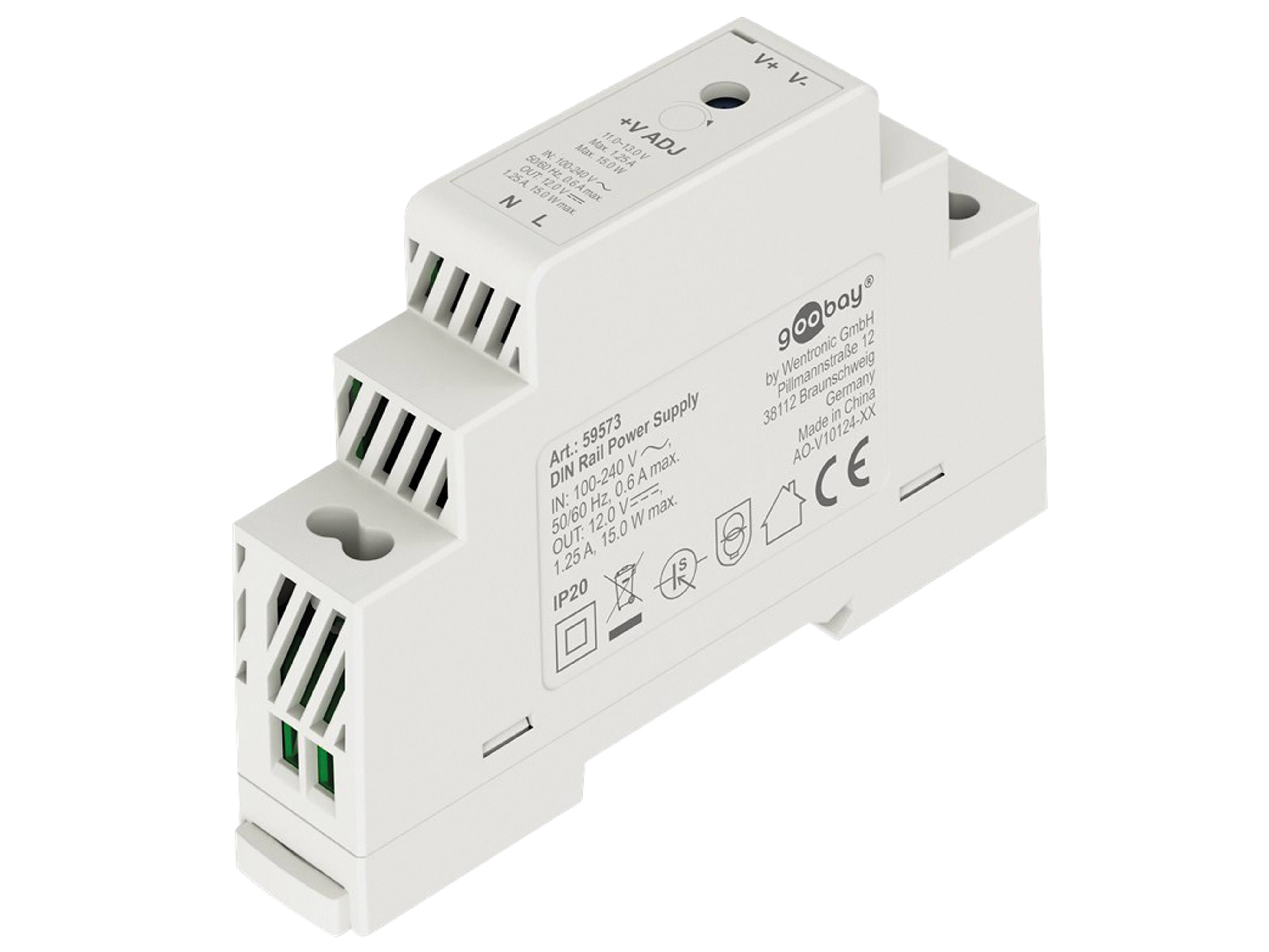 GOOBAY Hutschienen-Netzteil 59574, 5 V, 2,4 A, 12 W GOOBAY Hutschienen-Netzteil 59574, 5 V, 2,4 A, 12 W
