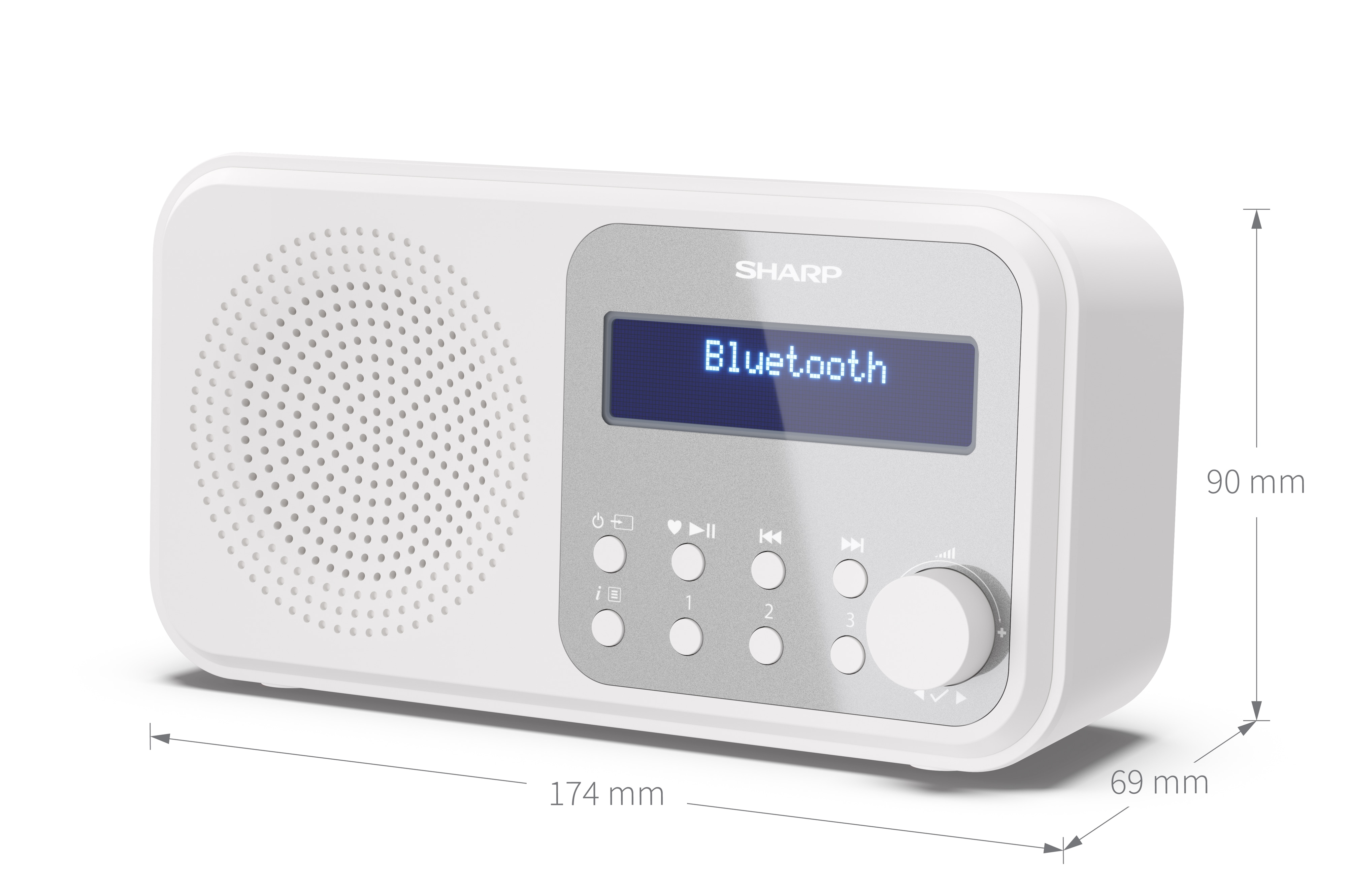 SHARP DAB+/FM Radio DR-P420, USB, Bluetooth, weiß SHARP DAB+/FM Radio DR-P420, USB, Bluetooth, weiß