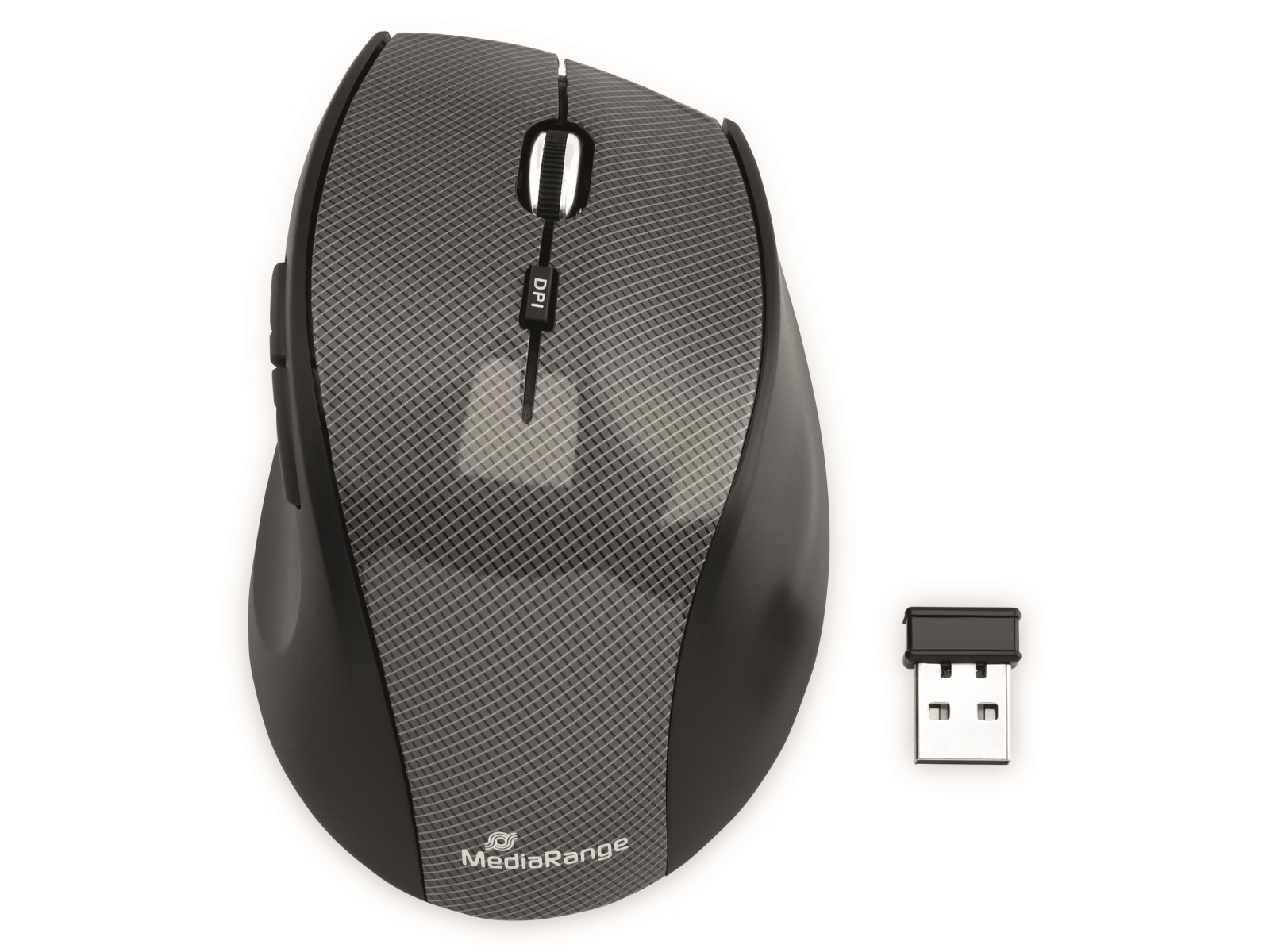 MEDIARANGE Funk-Maus MROS207, 5 Tasten, Karbonoptik, schwarz MEDIARANGE Funk-Maus MROS207, 5 Tasten, Karbonoptik, schwarz