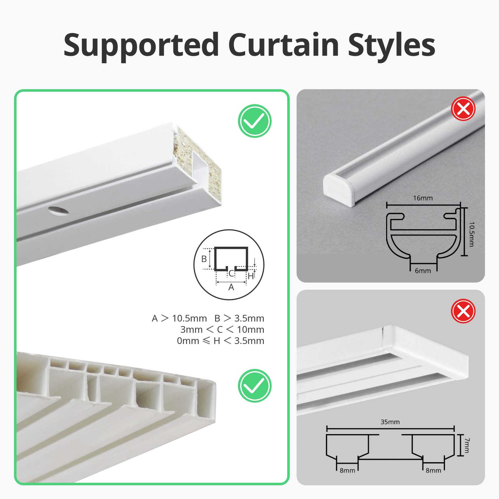 SWITCHBOT Smarter Vorhangöffner, Curtain U Rail 3, weiß