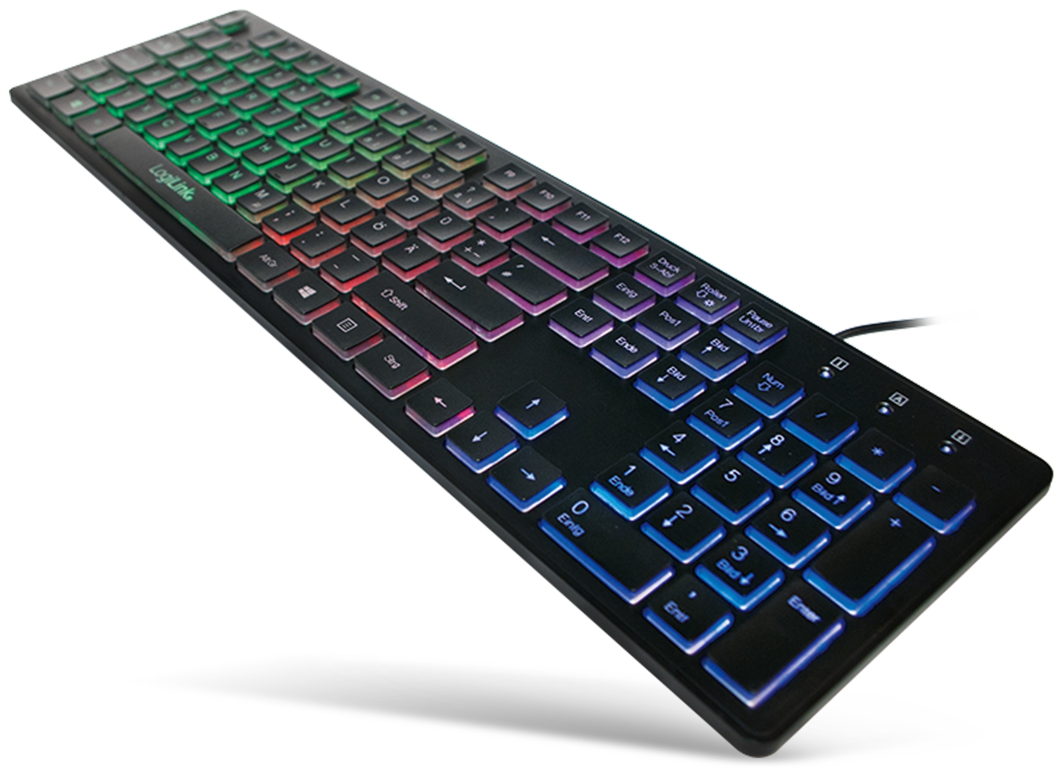 LOGILINK USB-Tastatur beleuchtet ID0138, schwarz LOGILINK USB-Tastatur beleuchtet ID0138, schwarz