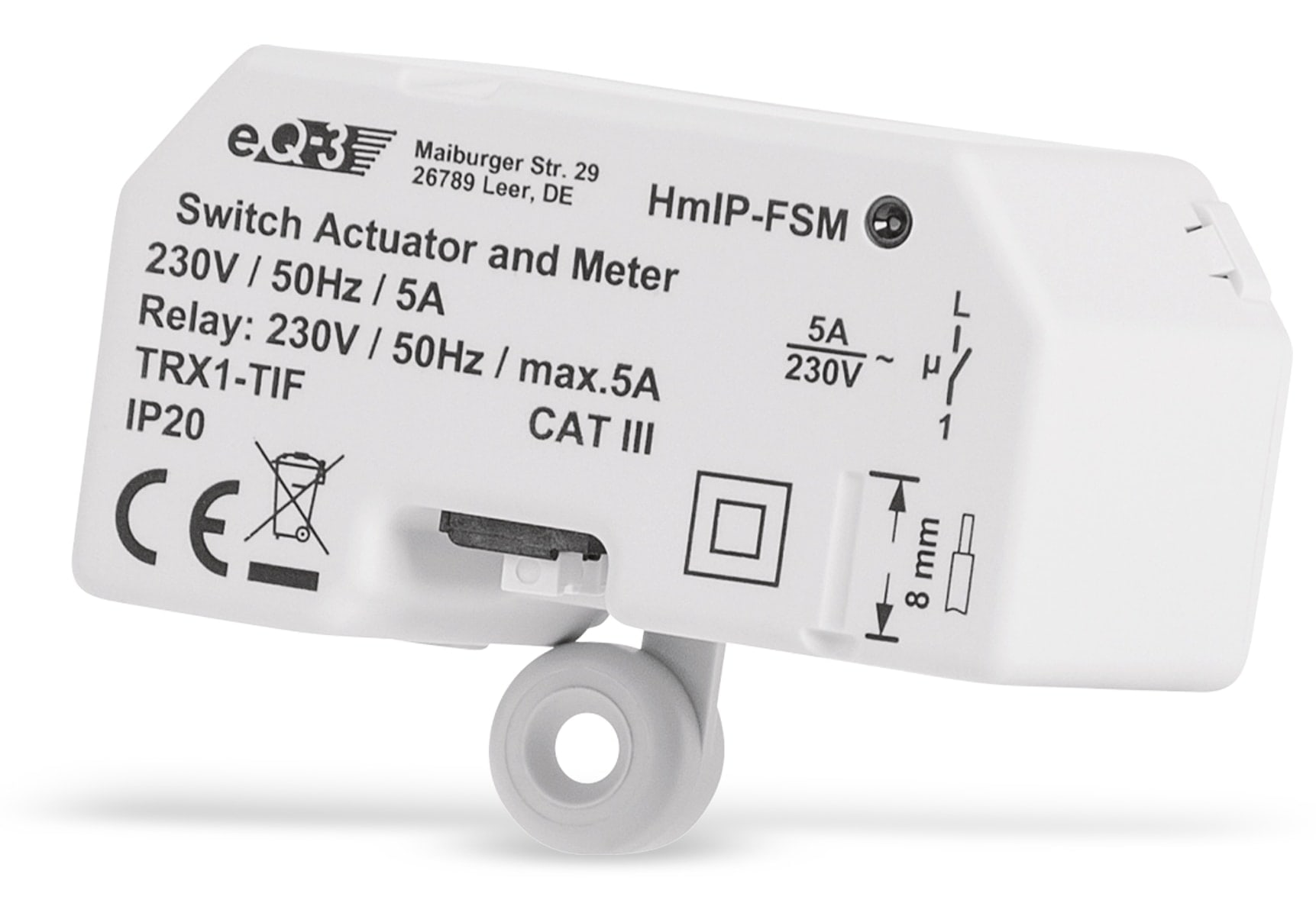 HOMEMATIC IP Smart Home 142721A0 Schalt-Mess-Aktor, 5 A, Unterputz HOMEMATIC IP Smart Home 142721A0 Schalt-Mess-Aktor, 5 A, Unterputz