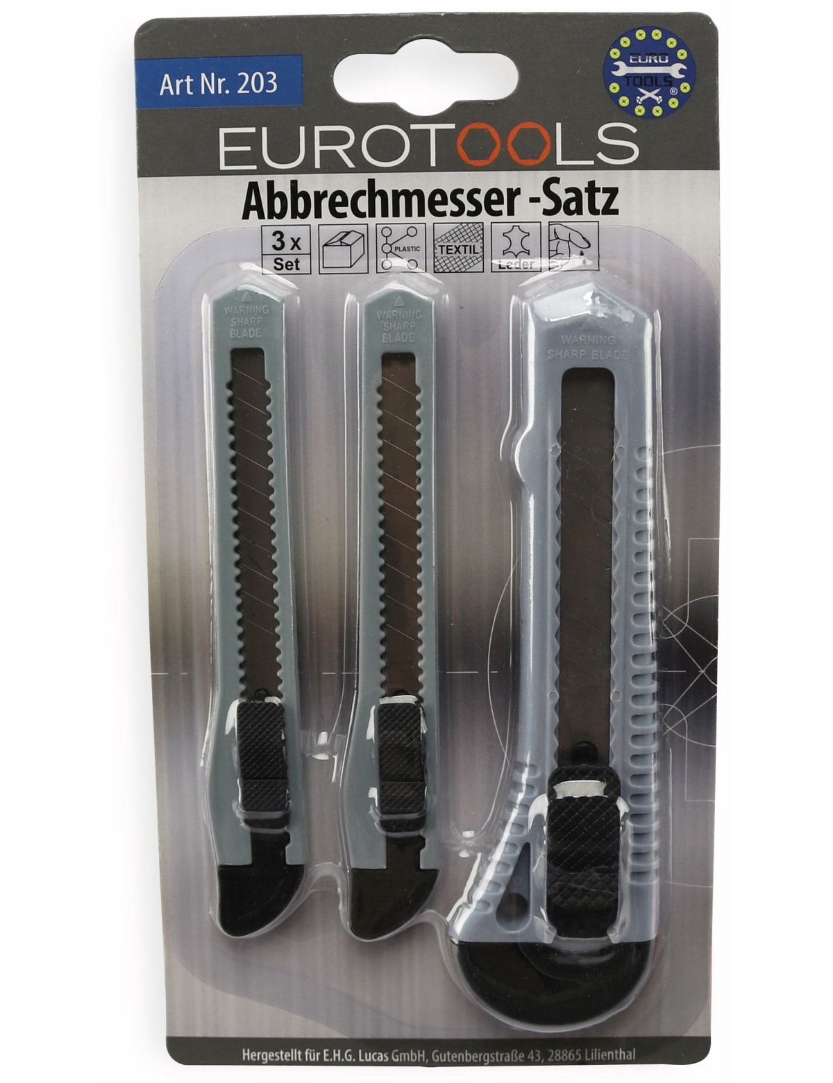 EUROTOOLS Universal-Messer Set, 3 Stück EUROTOOLS Universal-Messer Set, 3 Stück