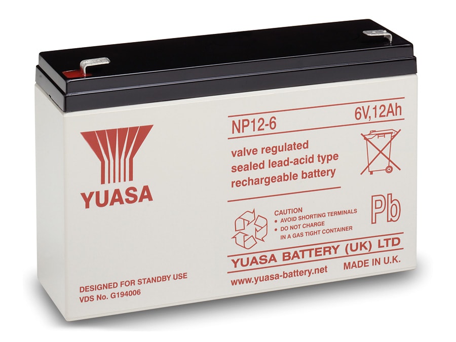 YUASA Blei-Akkumulator NP12-6, 6 V-/12 Ah YUASA Blei-Akkumulator NP12-6, 6 V-/12 Ah