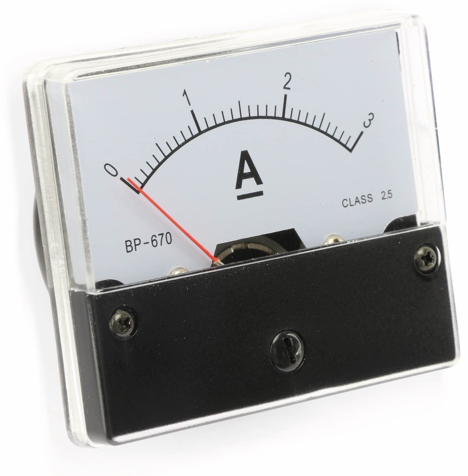 Drehspul-Einbauinstrument, 0...3 A- Drehspul-Einbauinstrument, 0...3 A-