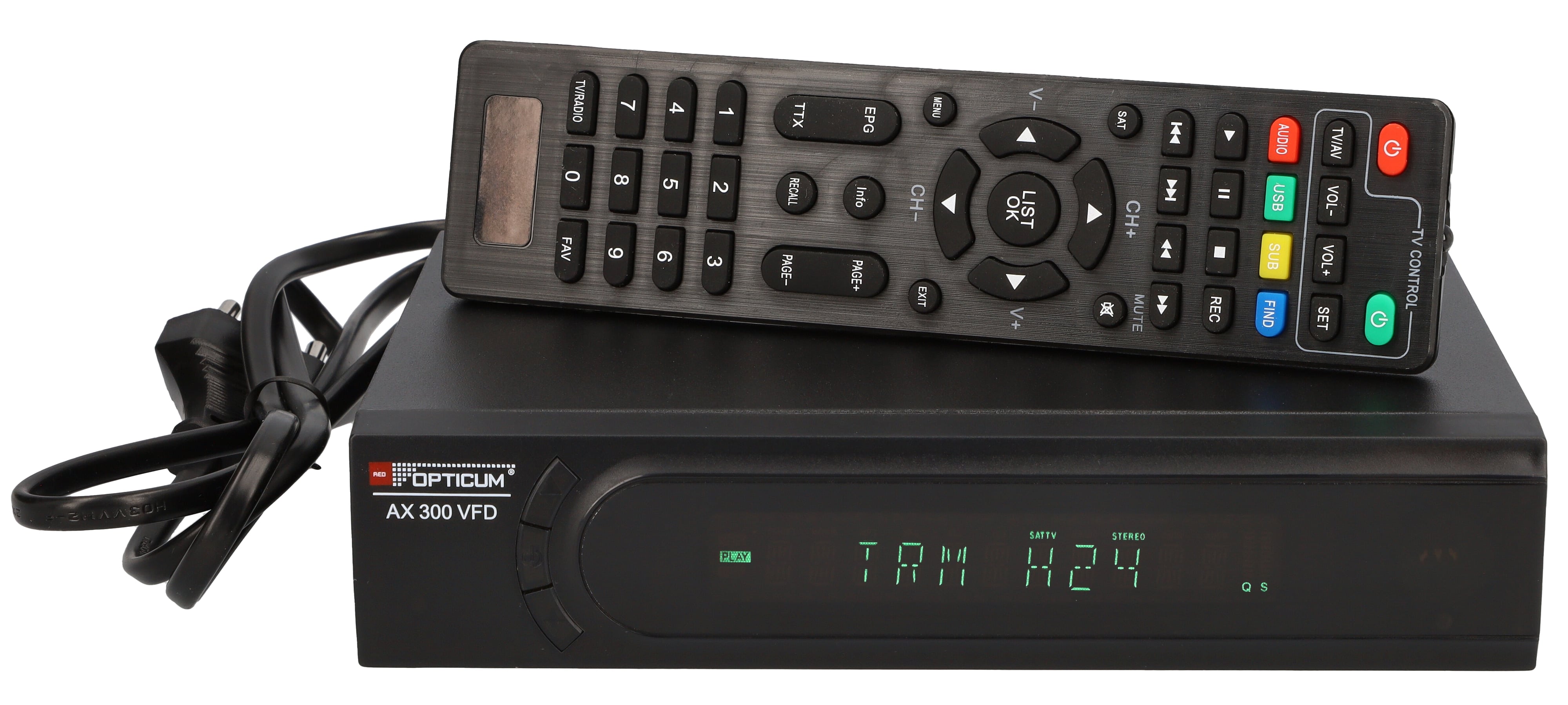 RED OPTICUM DVB-S2 HDTV-Receiver AX 300 VFD, mit PVR RED OPTICUM DVB-S2 HDTV-Receiver AX 300 VFD, mit PVR