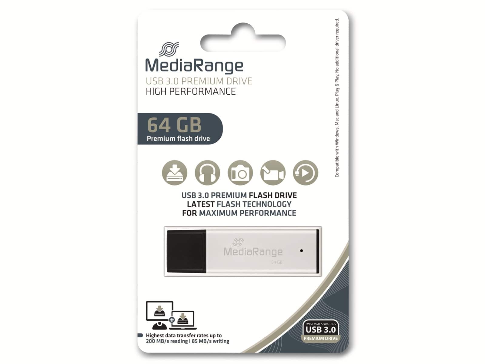 MEDIARANGE USB-Stick MR1901, USB 3.0, 64 GB MEDIARANGE USB-Stick MR1901, USB 3.0, 64 GB