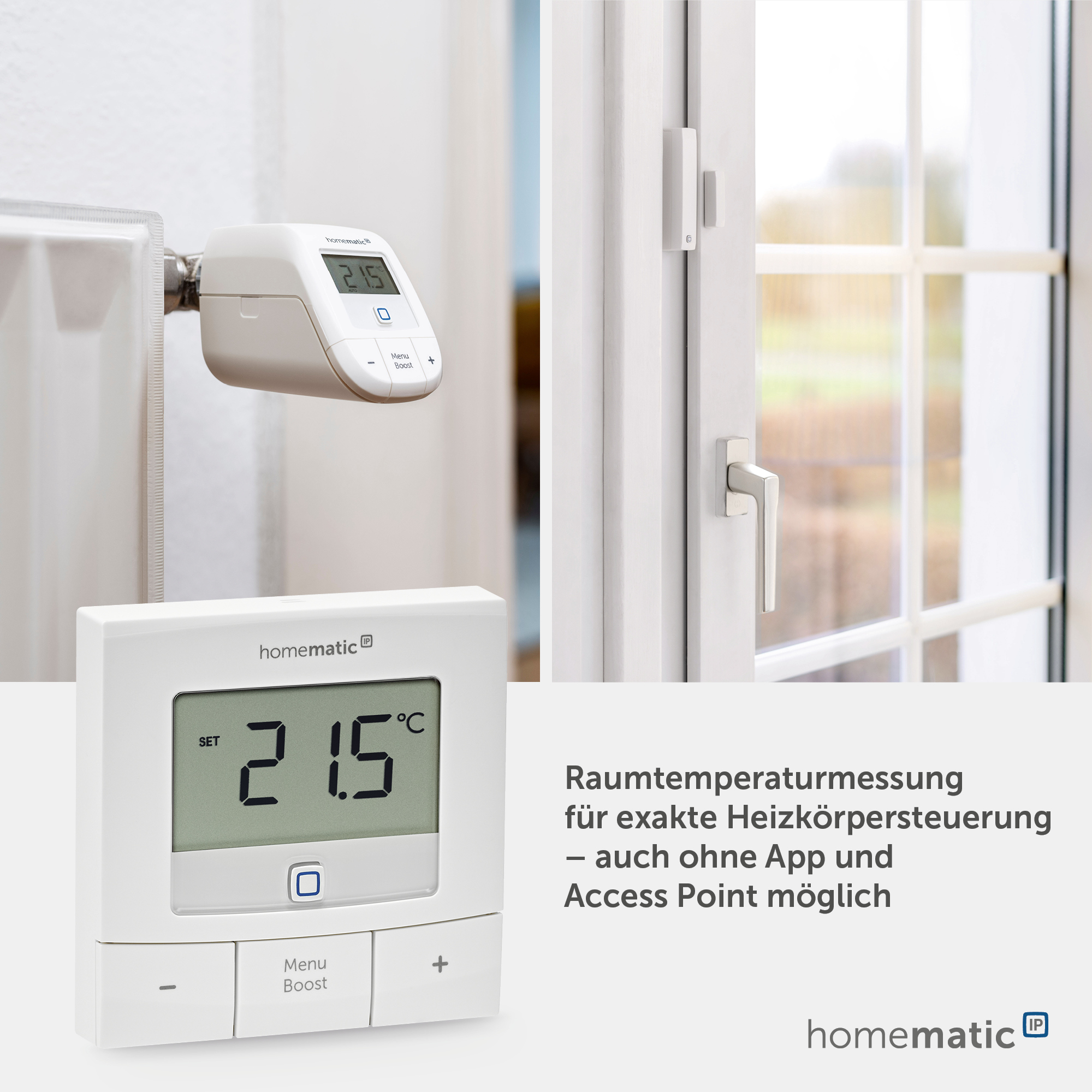HOMEMATIC IP Smart Home 154666A0, Wandthermostat basic, weiß HOMEMATIC IP Smart Home 154666A0, Wandthermostat basic, weiß