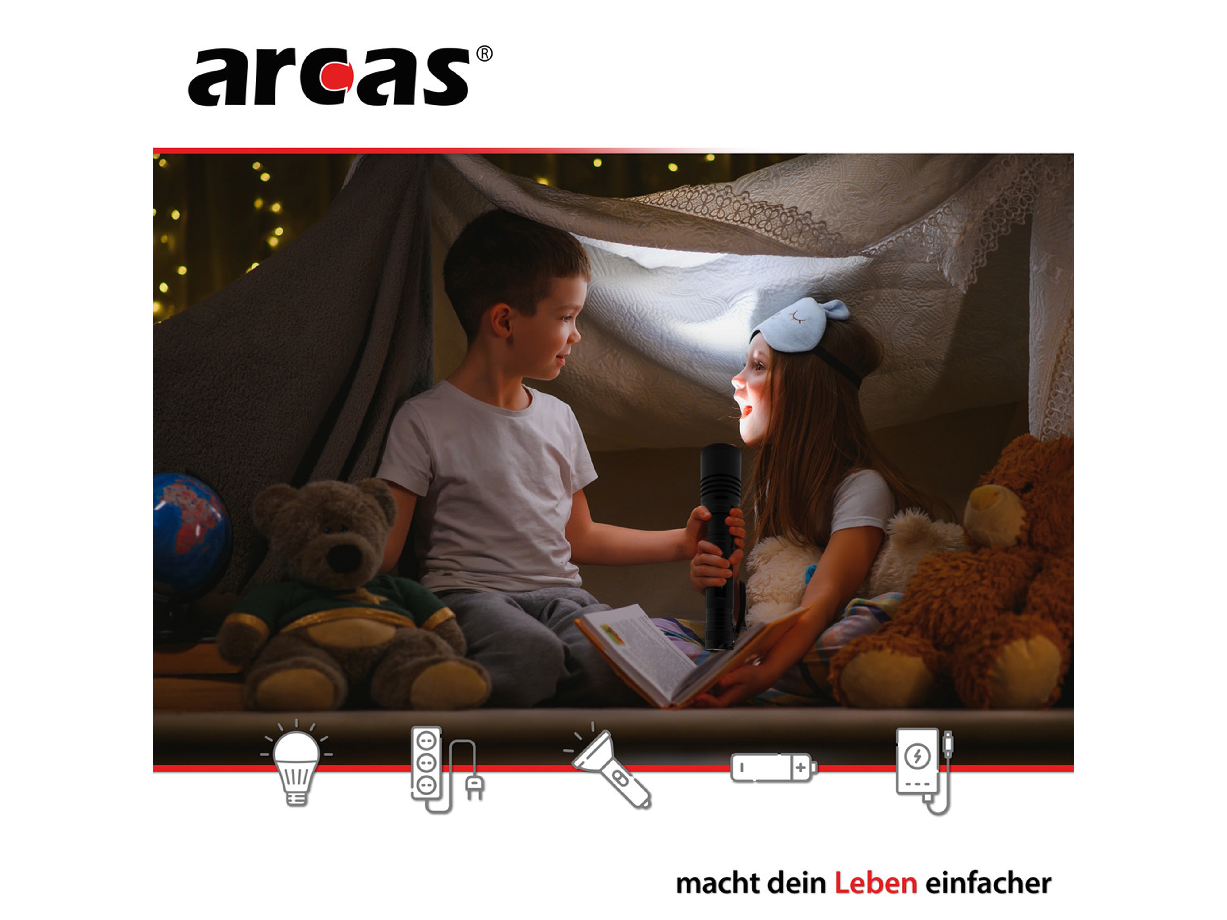 ARCAS LED-Taschenlampe, 18 W, 1600 lm, Zoom, Aluminium, schwarz ARCAS LED-Taschenlampe, 18 W, 1600 lm, Zoom, Aluminium, schwarz