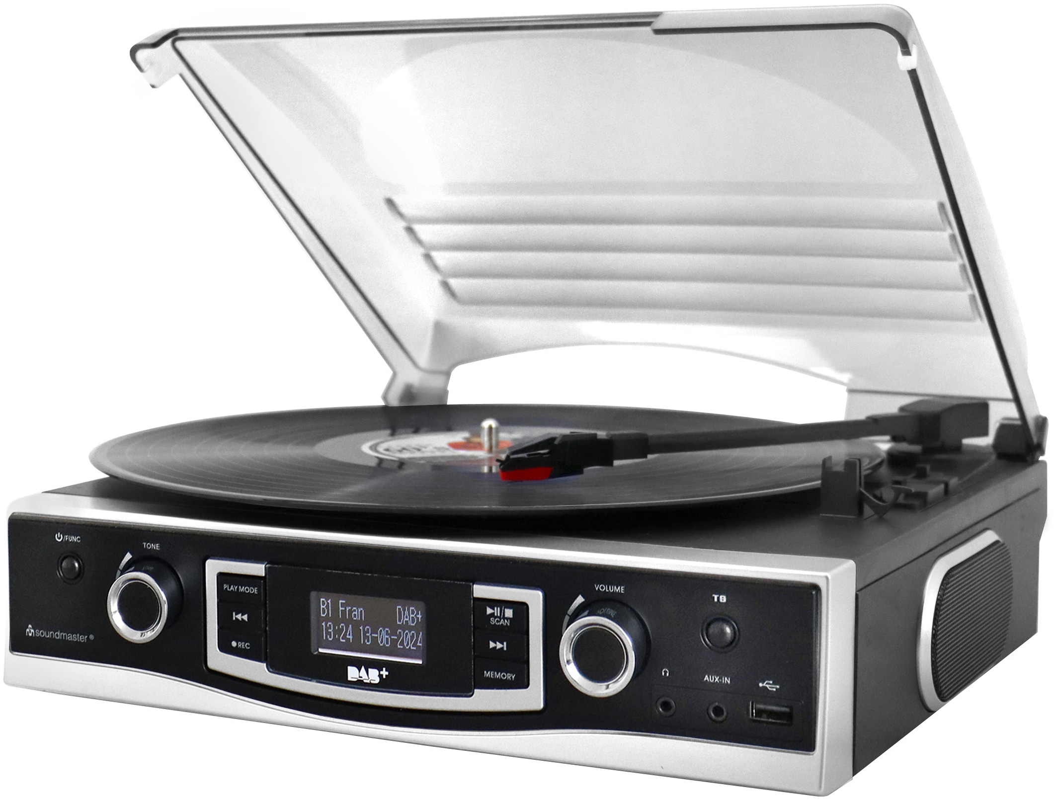 SOUNDMASTER Plattenspieler PL590SW, mit DAB+/UKW Stereoradio u. Encoding SOUNDMASTER Plattenspieler PL590SW, mit DAB+/UKW Stereoradio u. Encoding