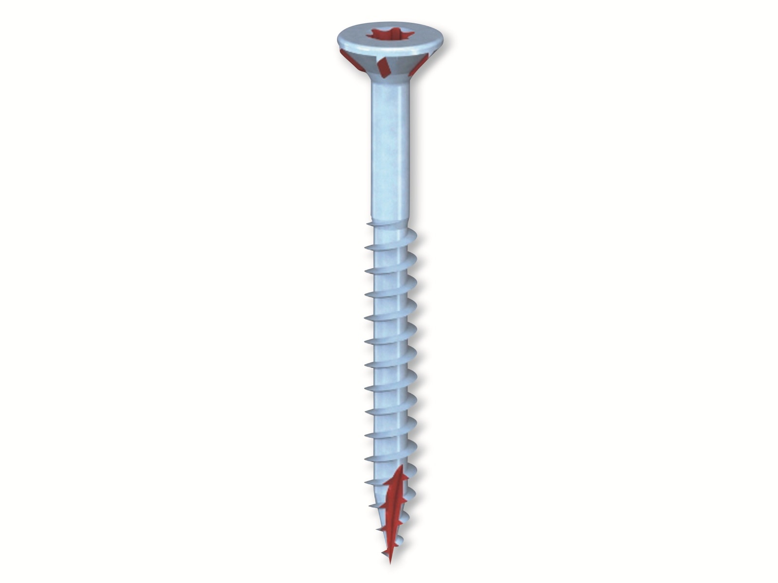 REISSER Spanplattenschrauben R2 plus, Teilgewinde, 5,0x50, Stahl, Schneidkerbe, 200 Stück