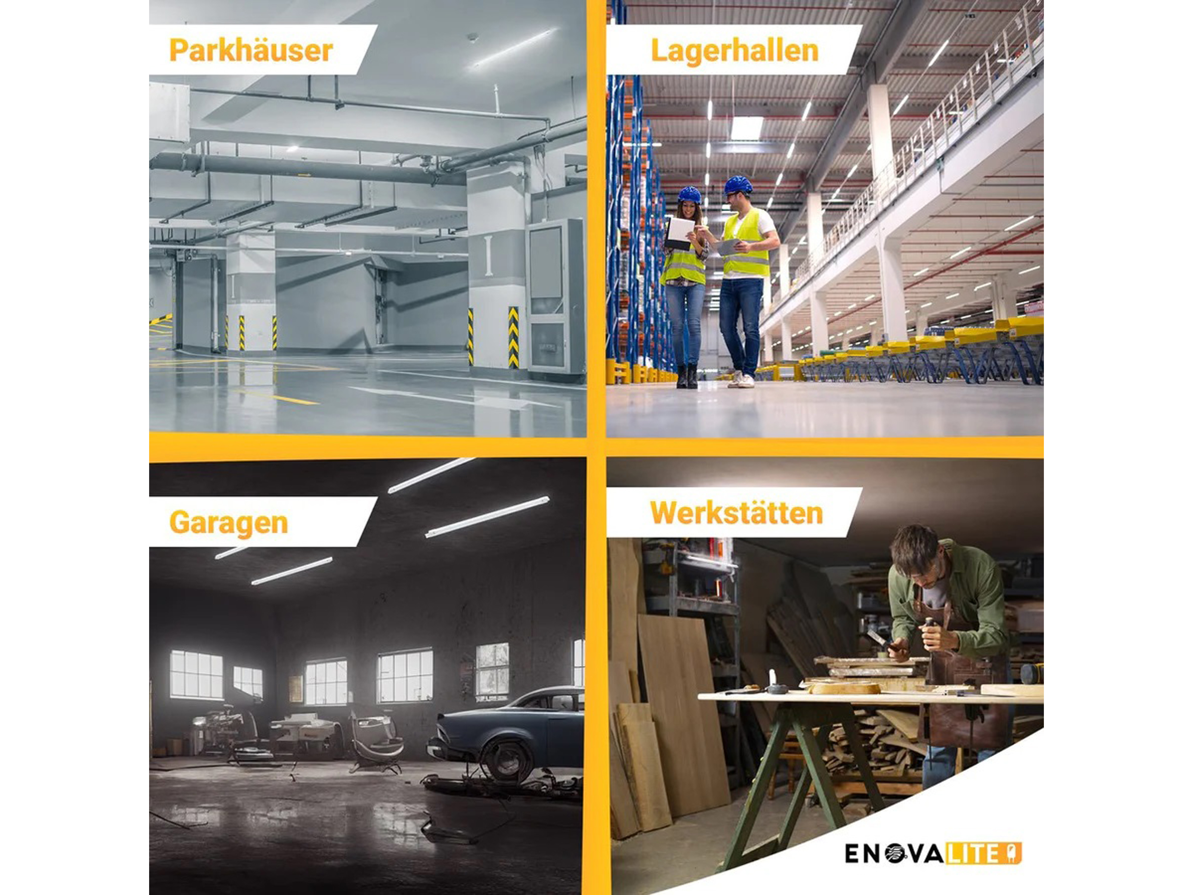 ENOVALITE LED-Feuchtraumleuchte PRO, EEK: E, 50W, 6000lm, 4000K, 1500mm