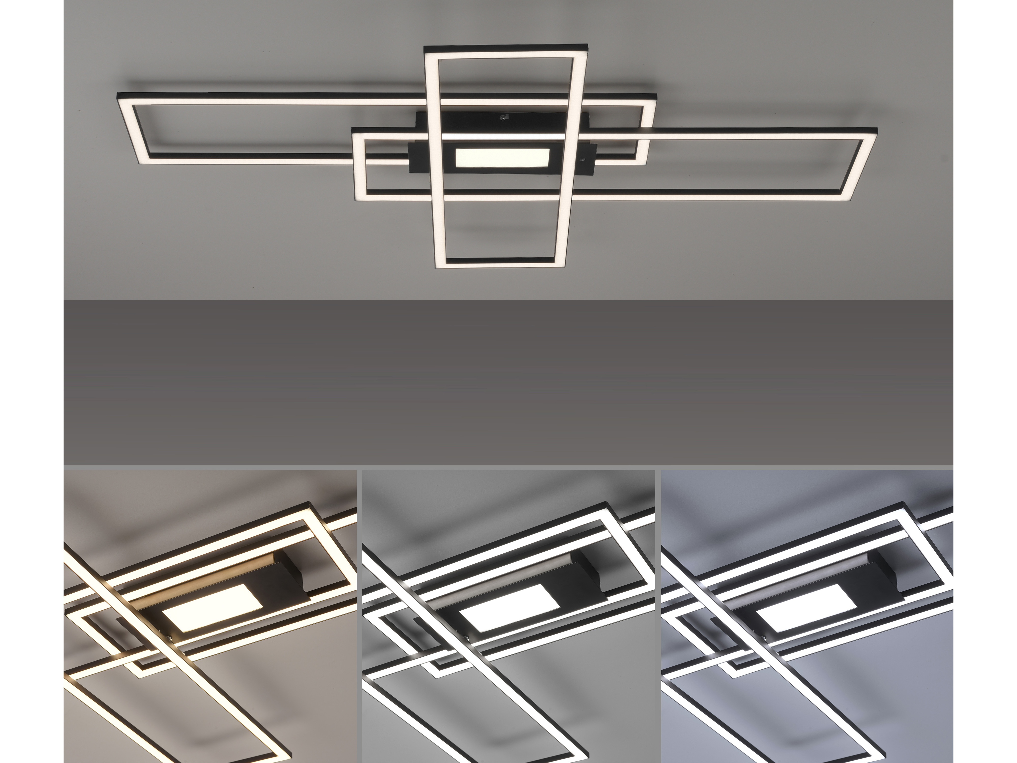 JUST LIGHT LED-Deckenleuchte 14693-18, 45W, 5500lm, schwarz JUST LIGHT LED-Deckenleuchte 14693-18, 45W, 5500lm, schwarz