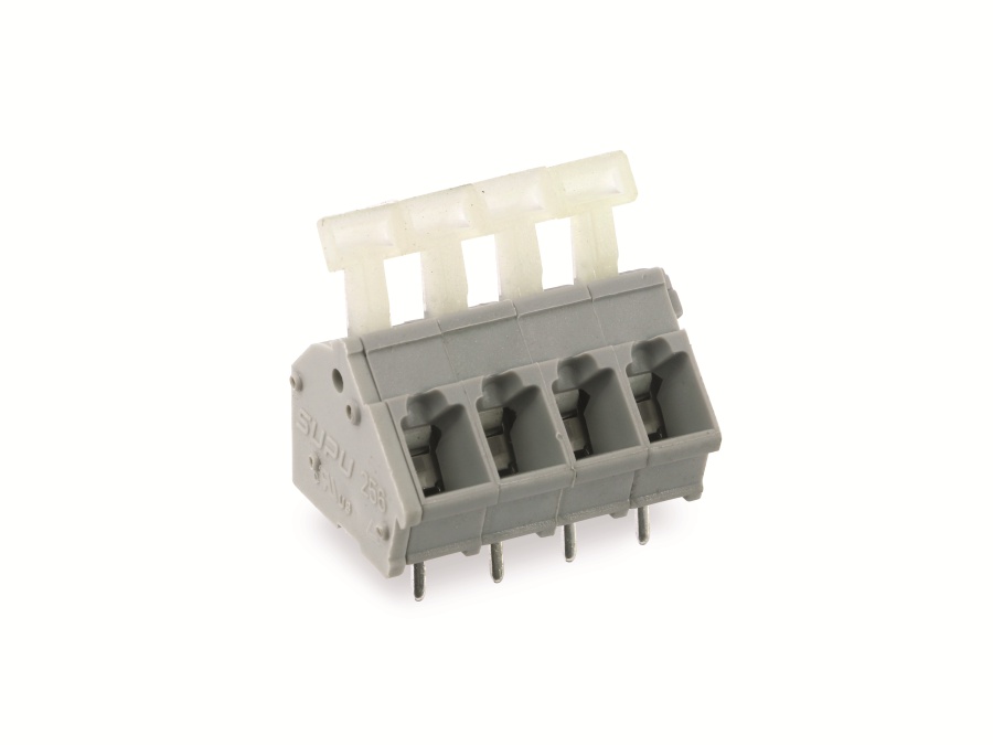 Leiterplattenklemme SUPU 256304, 4-polig, RM 5, 16 A/250 V Leiterplattenklemme SUPU 256304, 4-polig, RM 5, 16 A/250 V