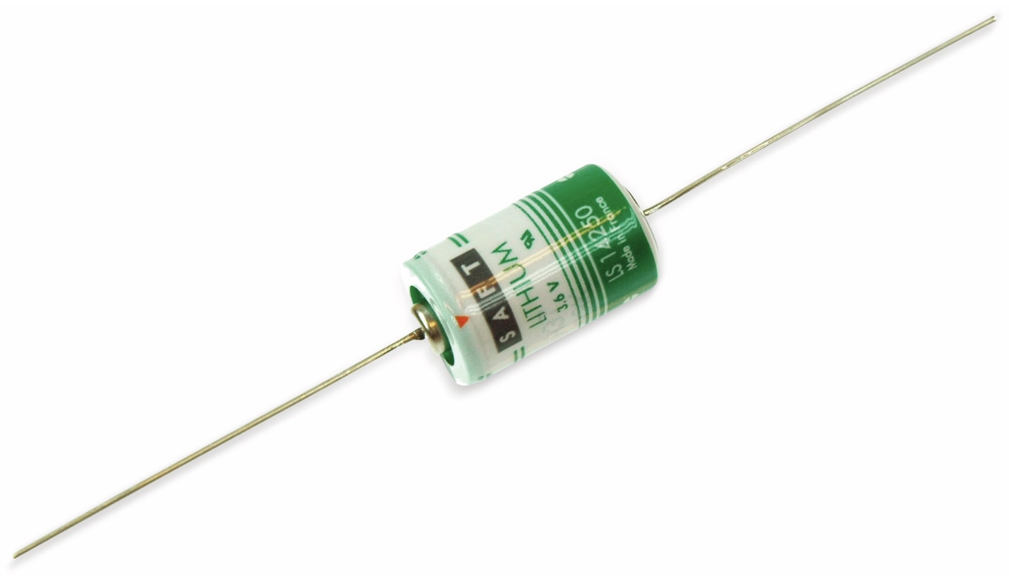SAFT Lithium-Batterie LS 14250-CNA, 1/2AA, mit Axialdraht, 3,6 V-, 1200 mAh