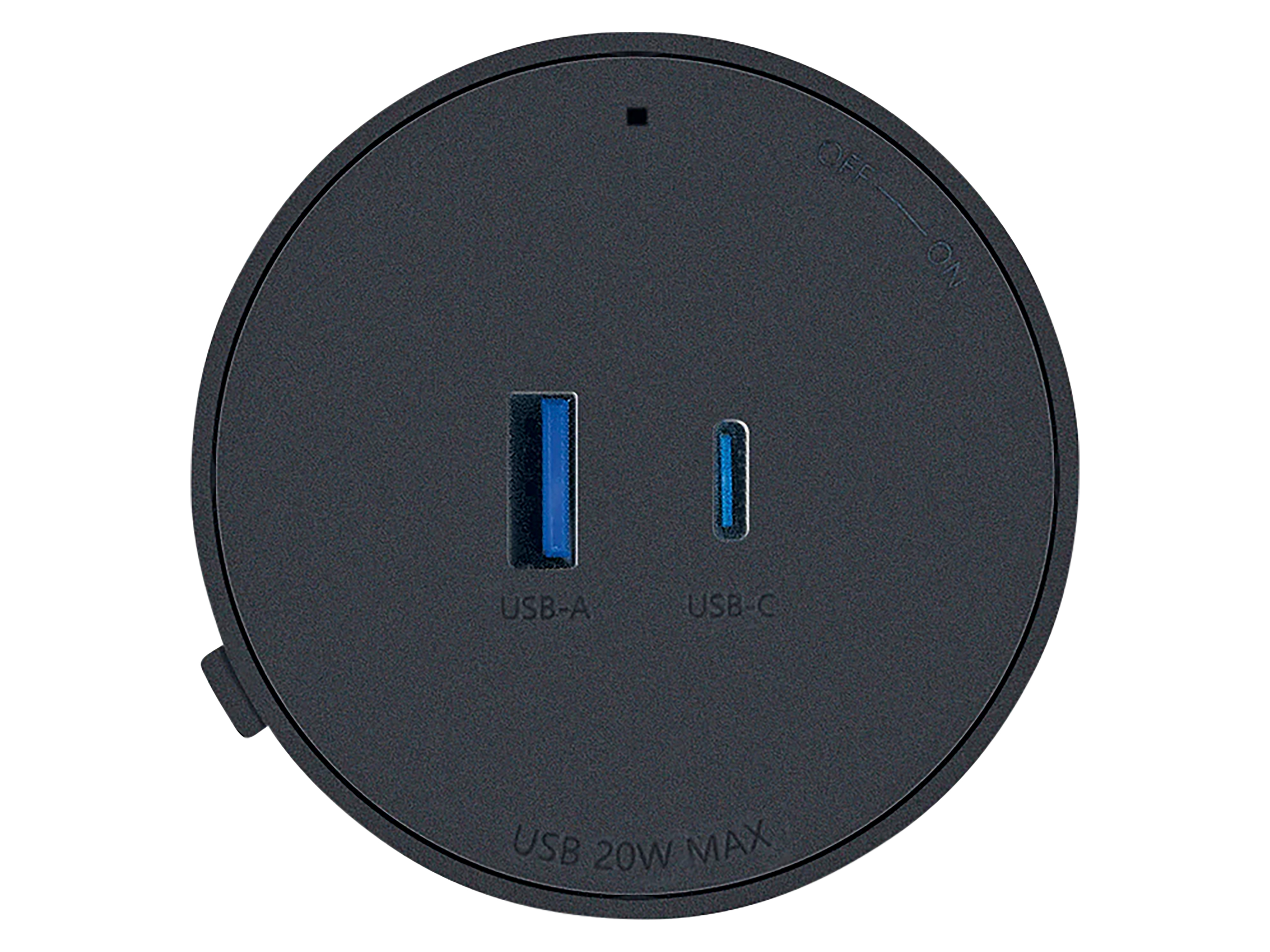 SCHWAIGER Steckdose für Steckdosenleiste USB-C, USB-A, Ein/Aus, schwarz