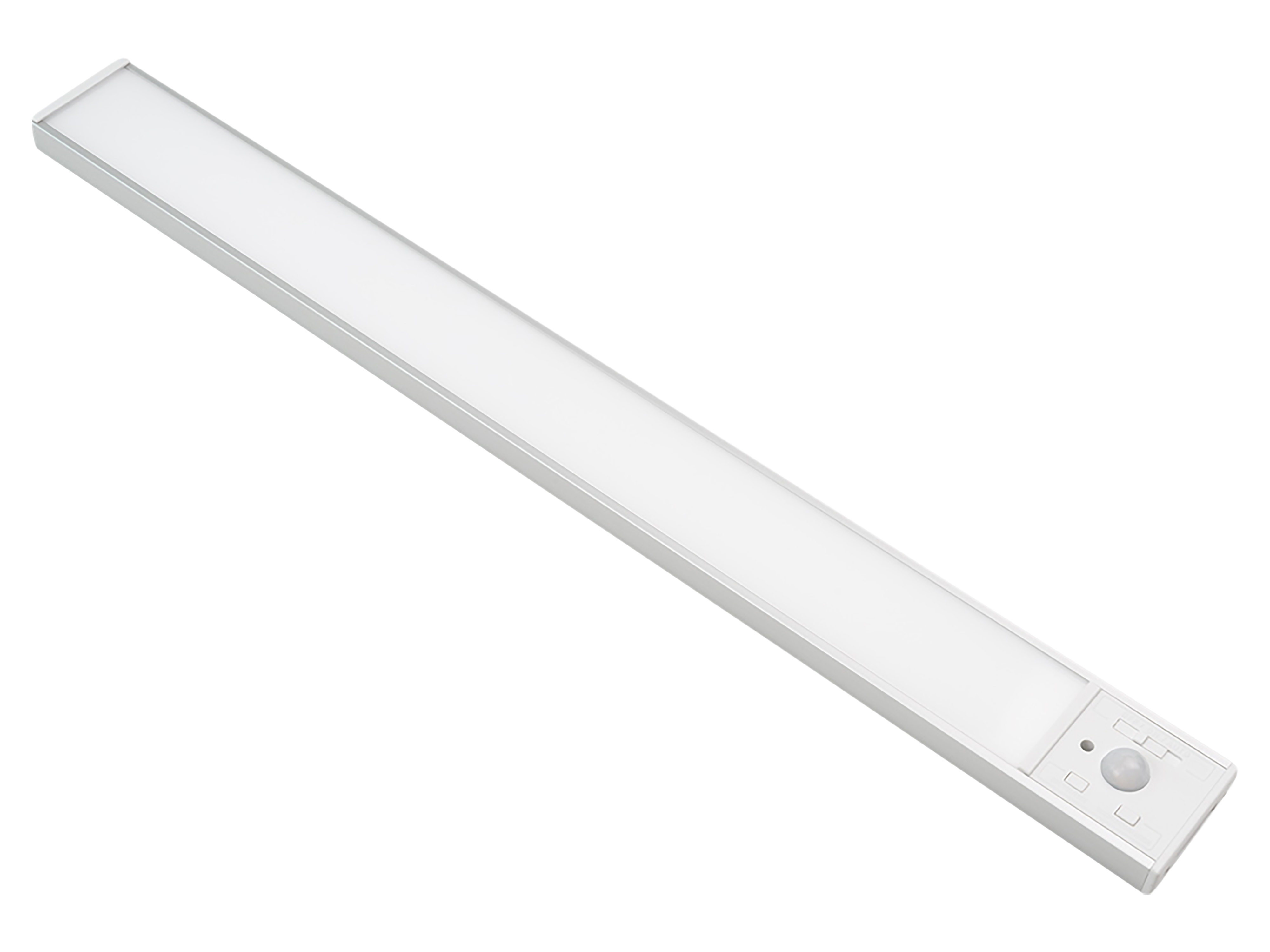 LUXULA LED-Schrankleuchte mit Bewegungsmelder, 3,3W, 1250lm, CCT, IP20, silber, 40cm
