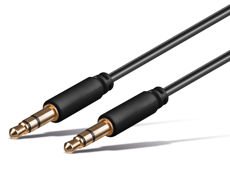 GOOBAY Klinkenkabel 69117, Superslim, 1 m, schwarz GOOBAY Klinkenkabel 69117, Superslim, 1 m, schwarz