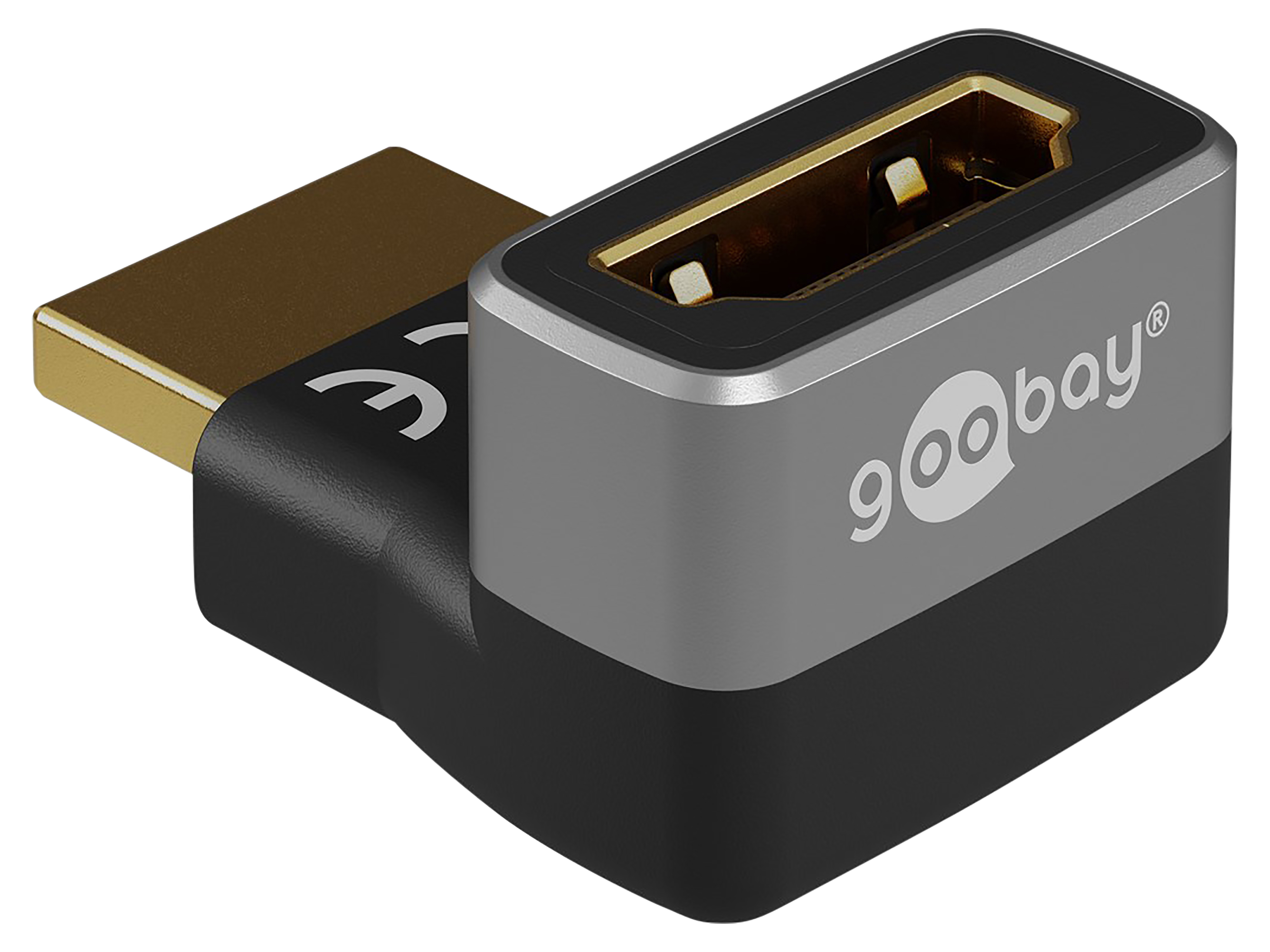 GOOBAY HDMI-Adapter 72009 90° vertikal 8k 60Hz vergoldet GOOBAY HDMI-Adapter 72009 90° vertikal 8k 60Hz vergoldet