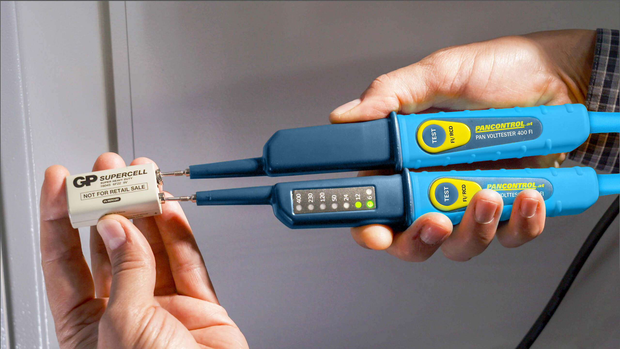 PANCONTROL Messgeräte-Set, Multisensor-Messgerät PAN 185 + Spannungsprüfer PAN Volttester 400FI PANCONTROL Messgeräte-Set, Multisensor-Messgerät PAN 185 + Spannungsprüfer PAN Volttester 400FI