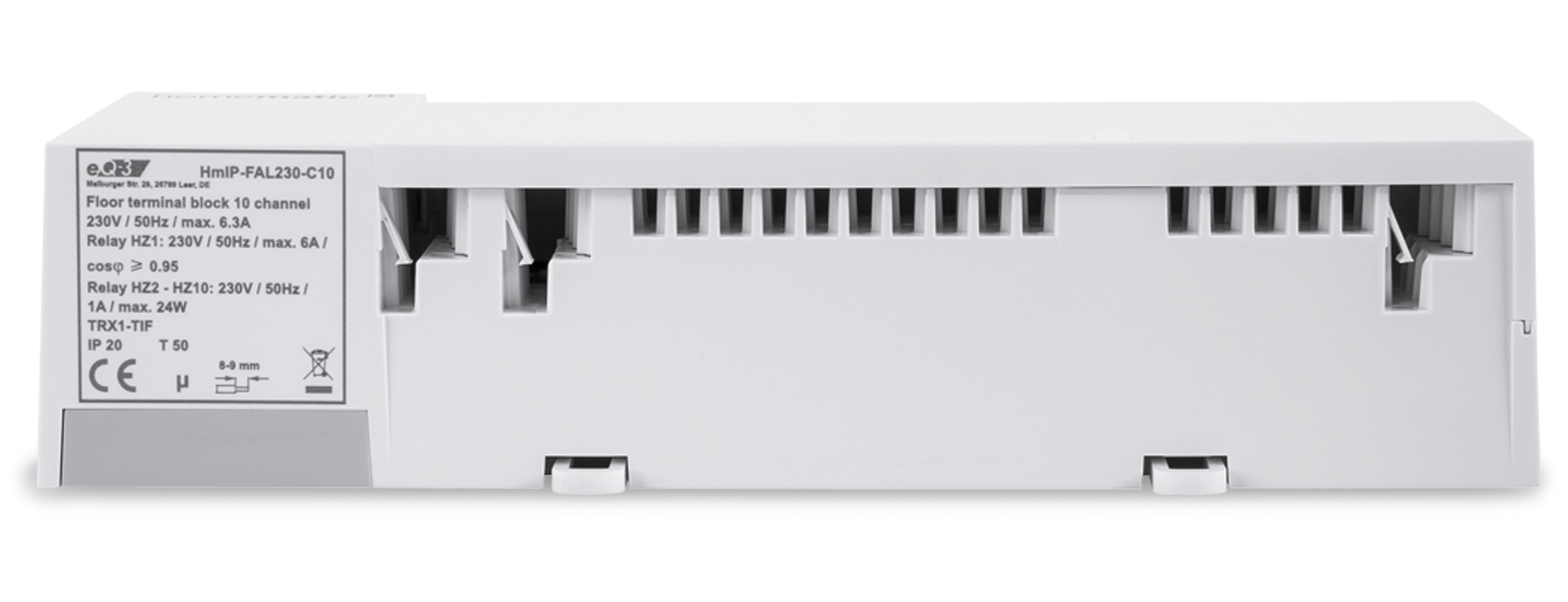 HOMEMATIC IP Smart Home 142981A0, Fußbodenheizungsaktor 10-fach, 230 V