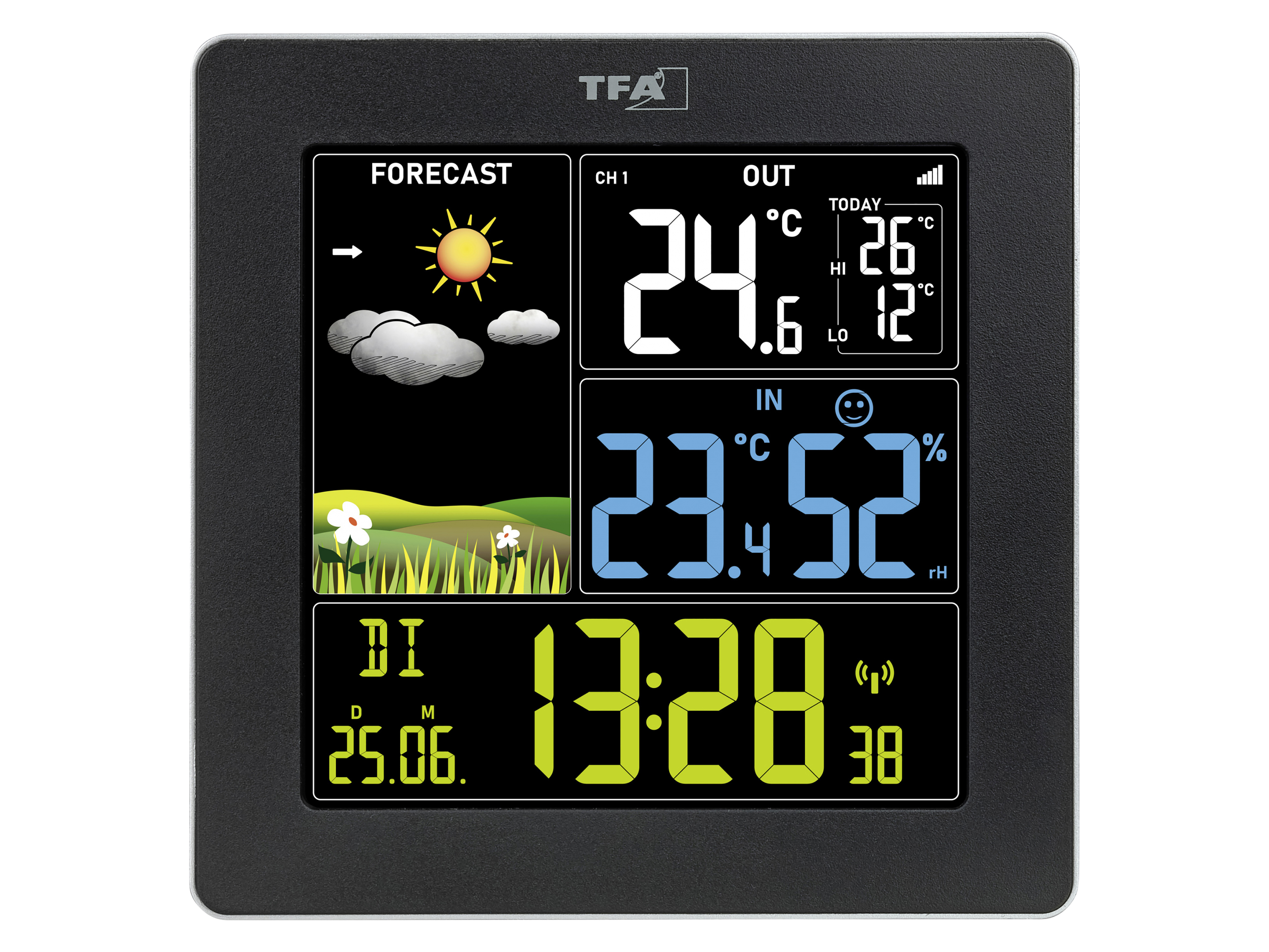 TFA Funk-Wetterstation Sun 2, mit Farbdisplay, schwarz