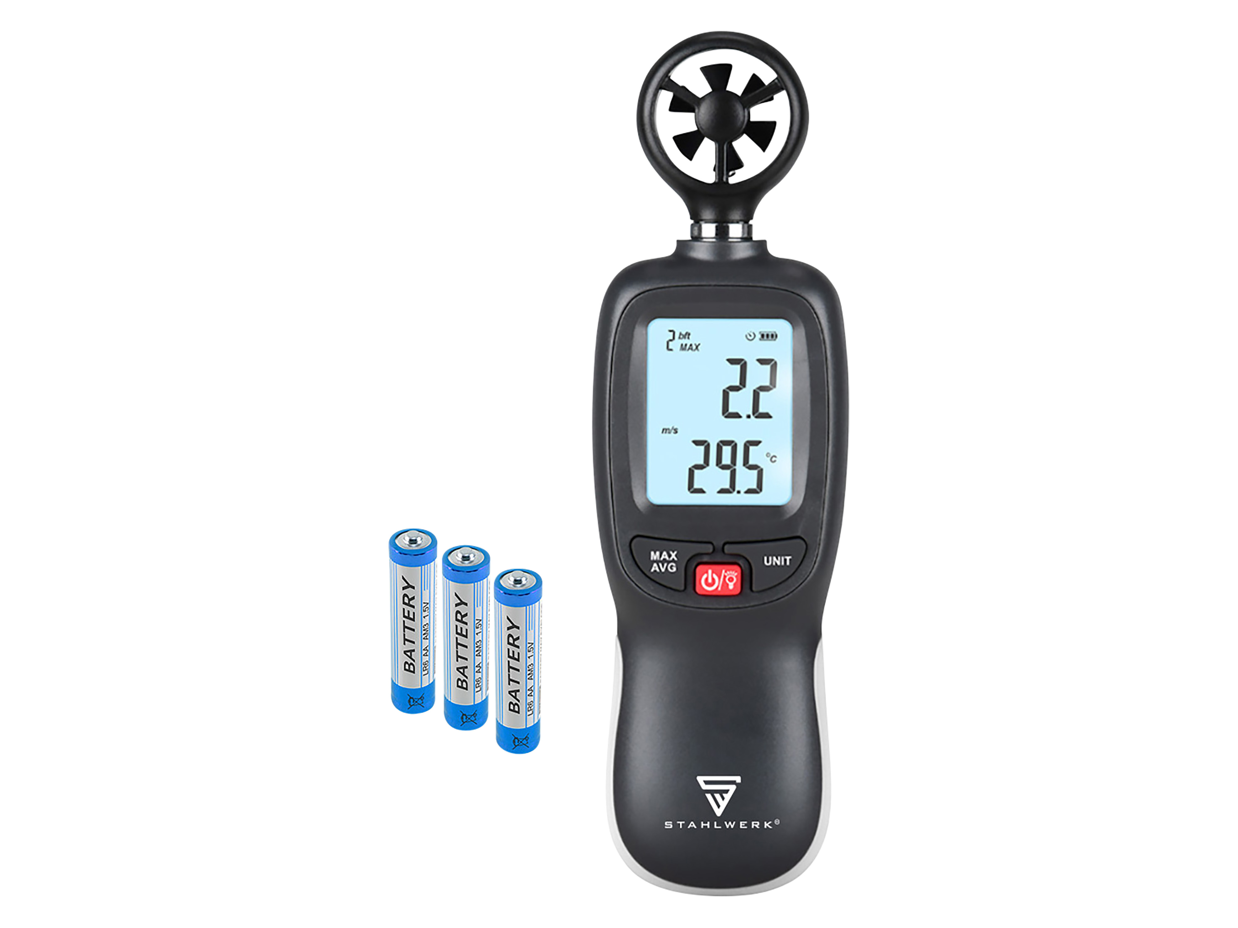 STAHLWERK Anemometer AM-30 ST, 0-90 km/h STAHLWERK Anemometer, 0-90 km/h