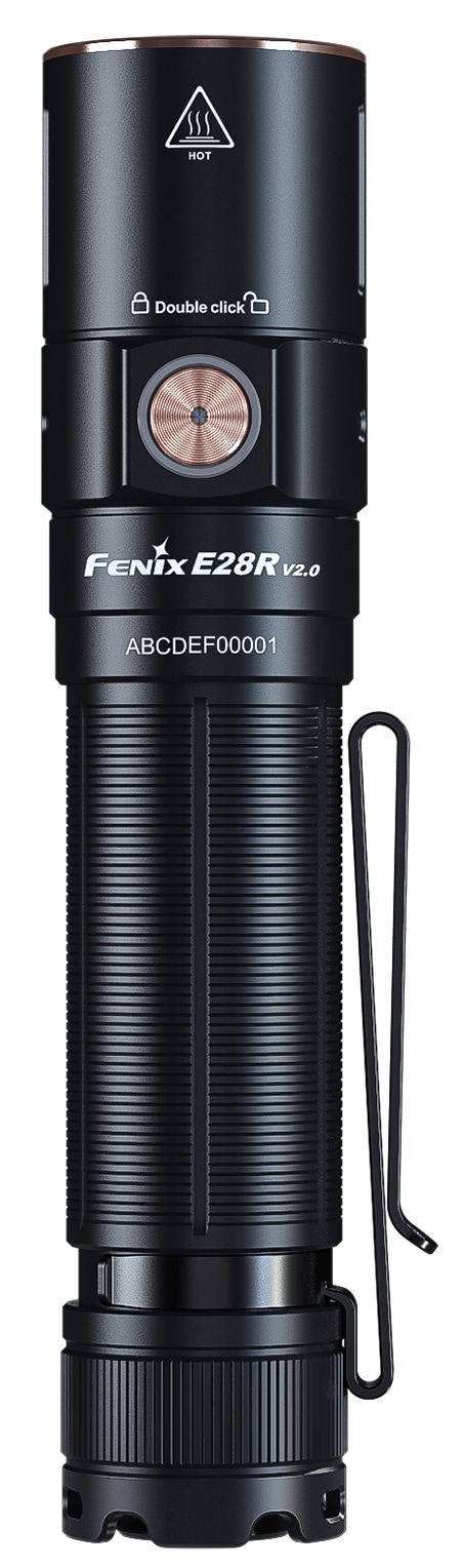 FENIX LED-Taschenlampe E28R V2.0, Akkubetrieb, USB, schwarz FENIX LED-Taschenlampe E28R V2.0, Akkubetrieb, USB, schwarz