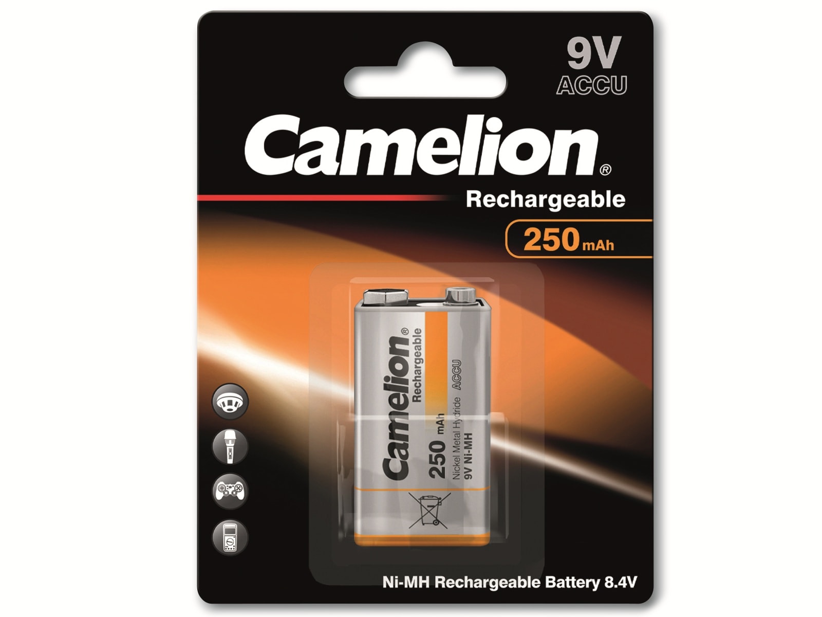CAMELION NiMH-9V-Blockakku 250mAh CAMELION NiMH-9V-Blockakku 250mAh