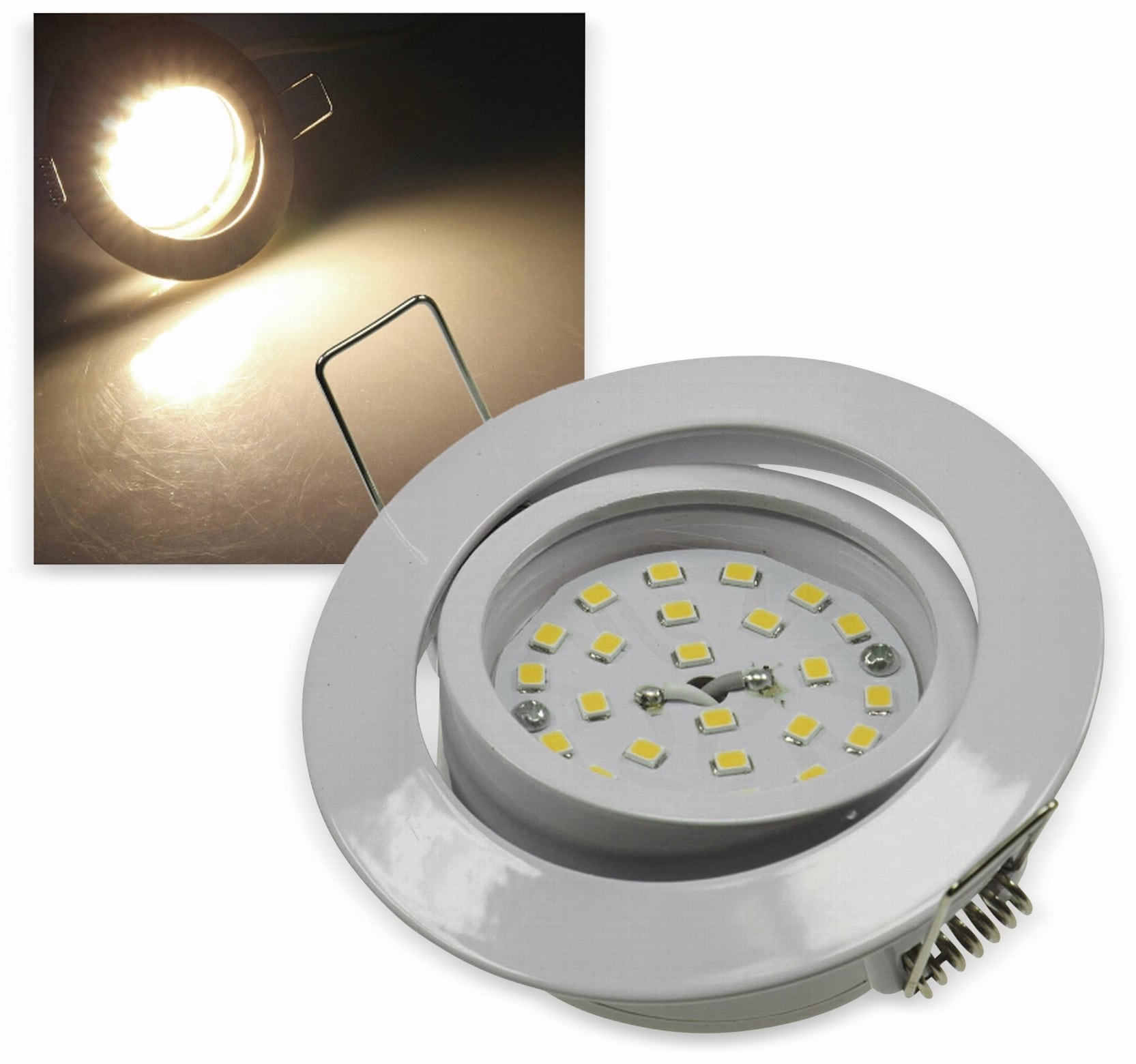 CHILITEC LED-Einbauleuchte "Flat-32" EEK F, 5 W, 470 lm, 2900 K, weiß CHILITEC LED-Einbauleuchte "Flat-32" EEK F, 5 W, 470 lm, 2900 K, weiß