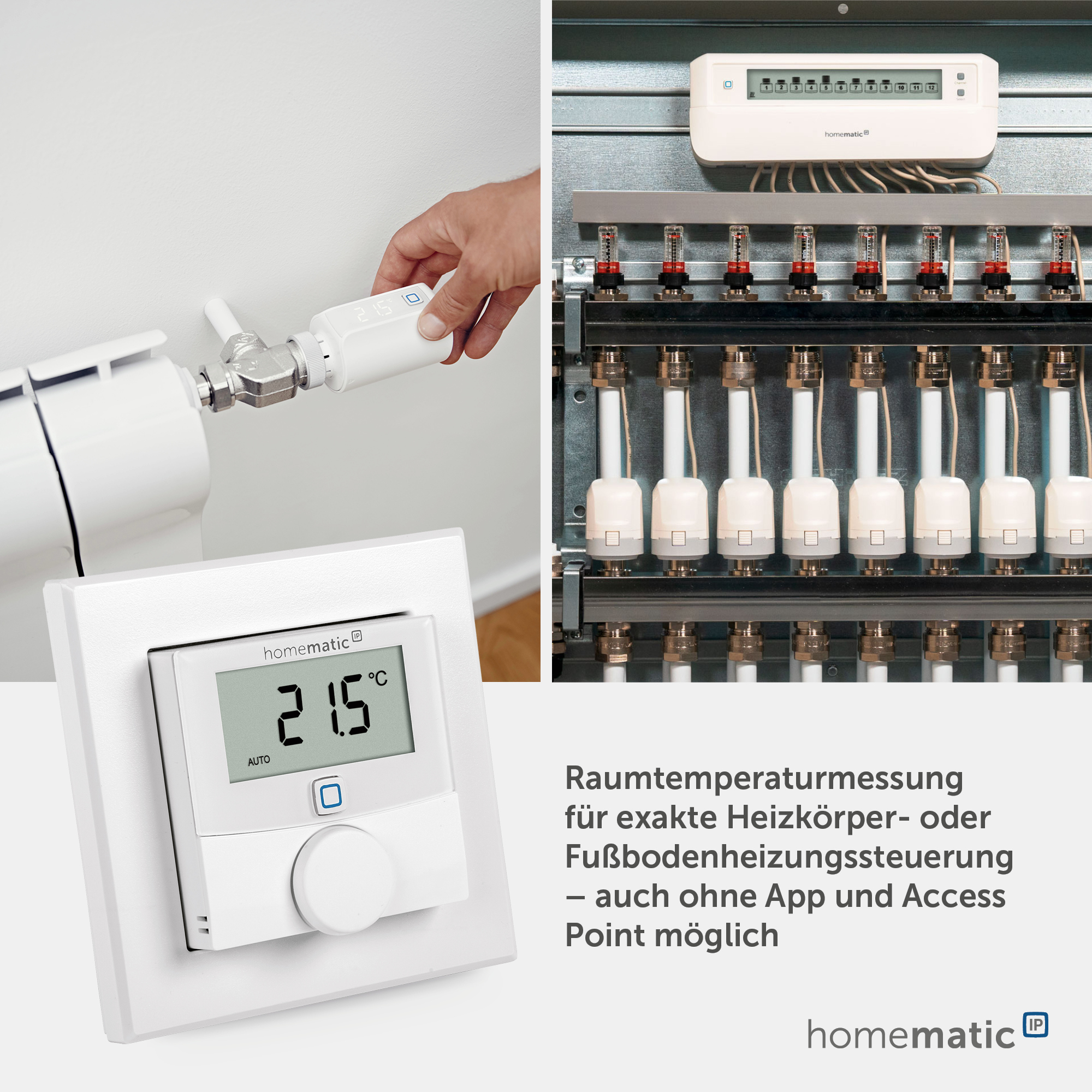 HOMEMATIC IP Smart Home 143159A0, Wandthermostat HOMEMATIC IP Smart Home 143159A0, Wandthermostat