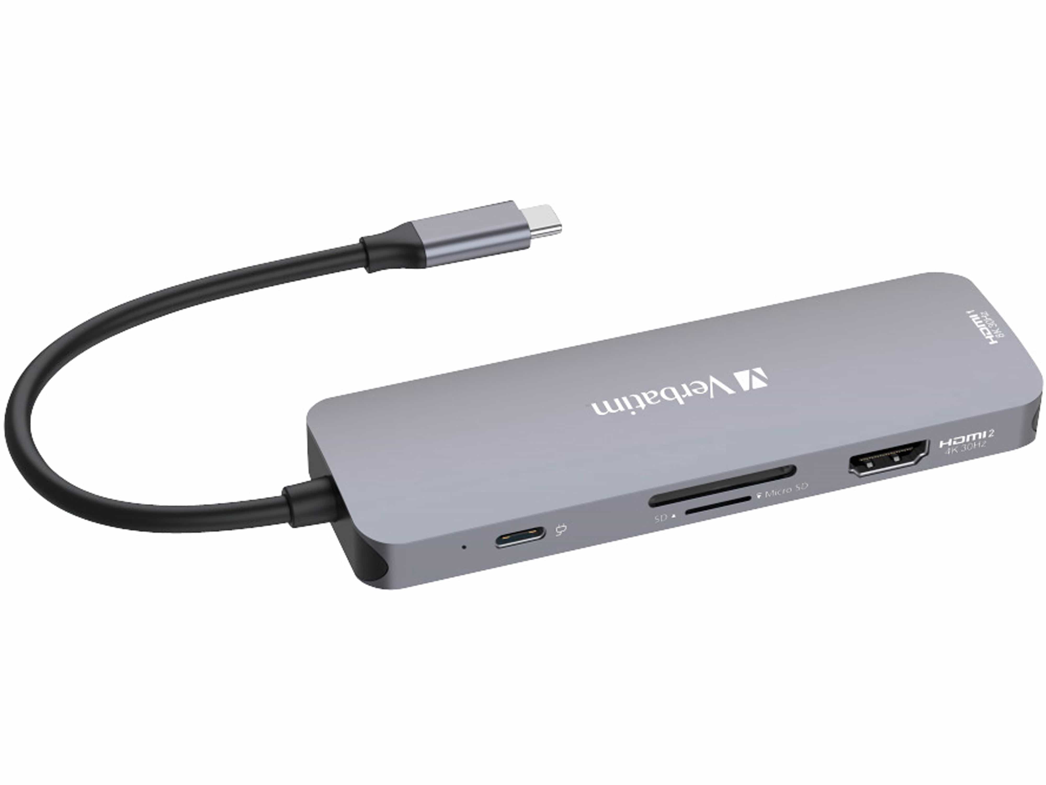 VERBATIM USB-C Pro Multiport Hub CMH-08 VERBATIM USB-C Pro Multiport Hub CMH-08