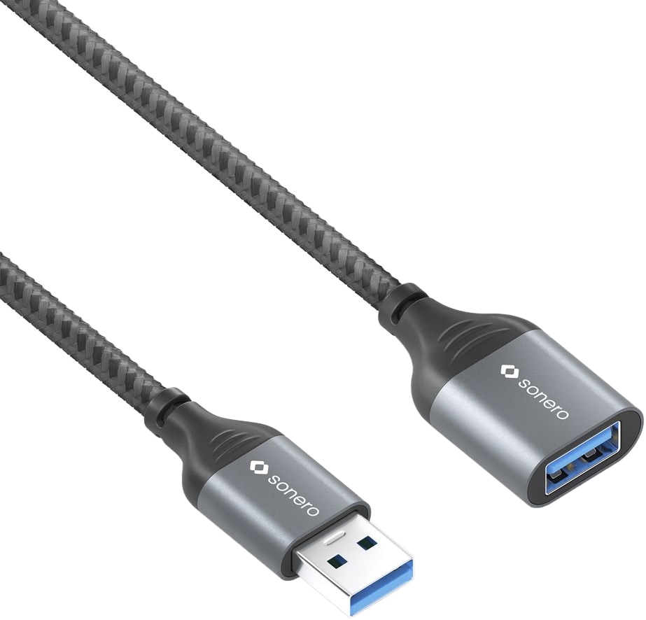 SONERO USB 3.0 Verlängerung SPC-U055-005 0,5m grau-schwarz SONERO USB 3.0 Verlängerung SPC-U055-005 0,5m grau-schwarz