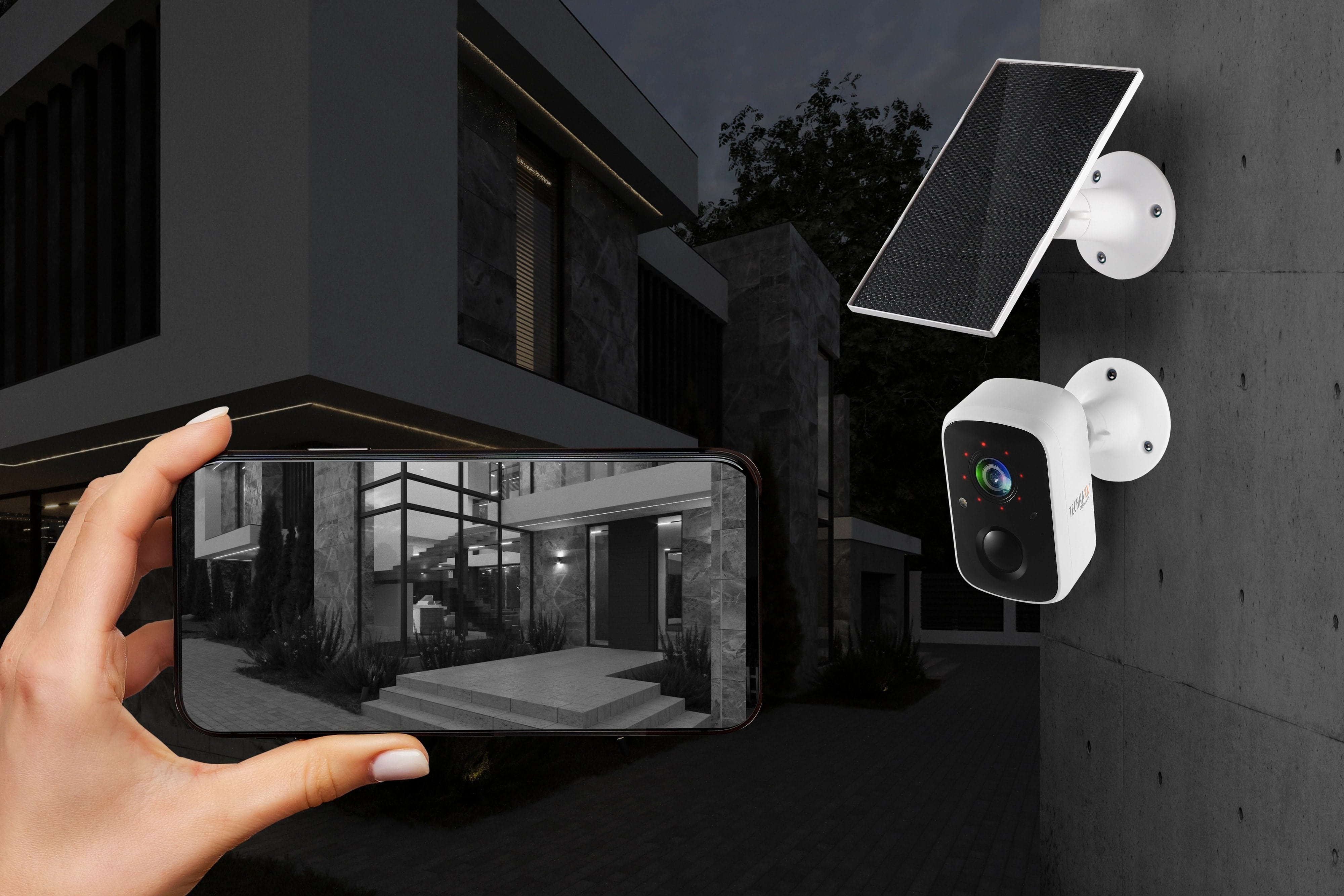 TECHNAXX Solar Outdoor IP-Kamera TX-24, weiß TECHNAXX Solar Outdoor IP-Kamera TX-24, weiß