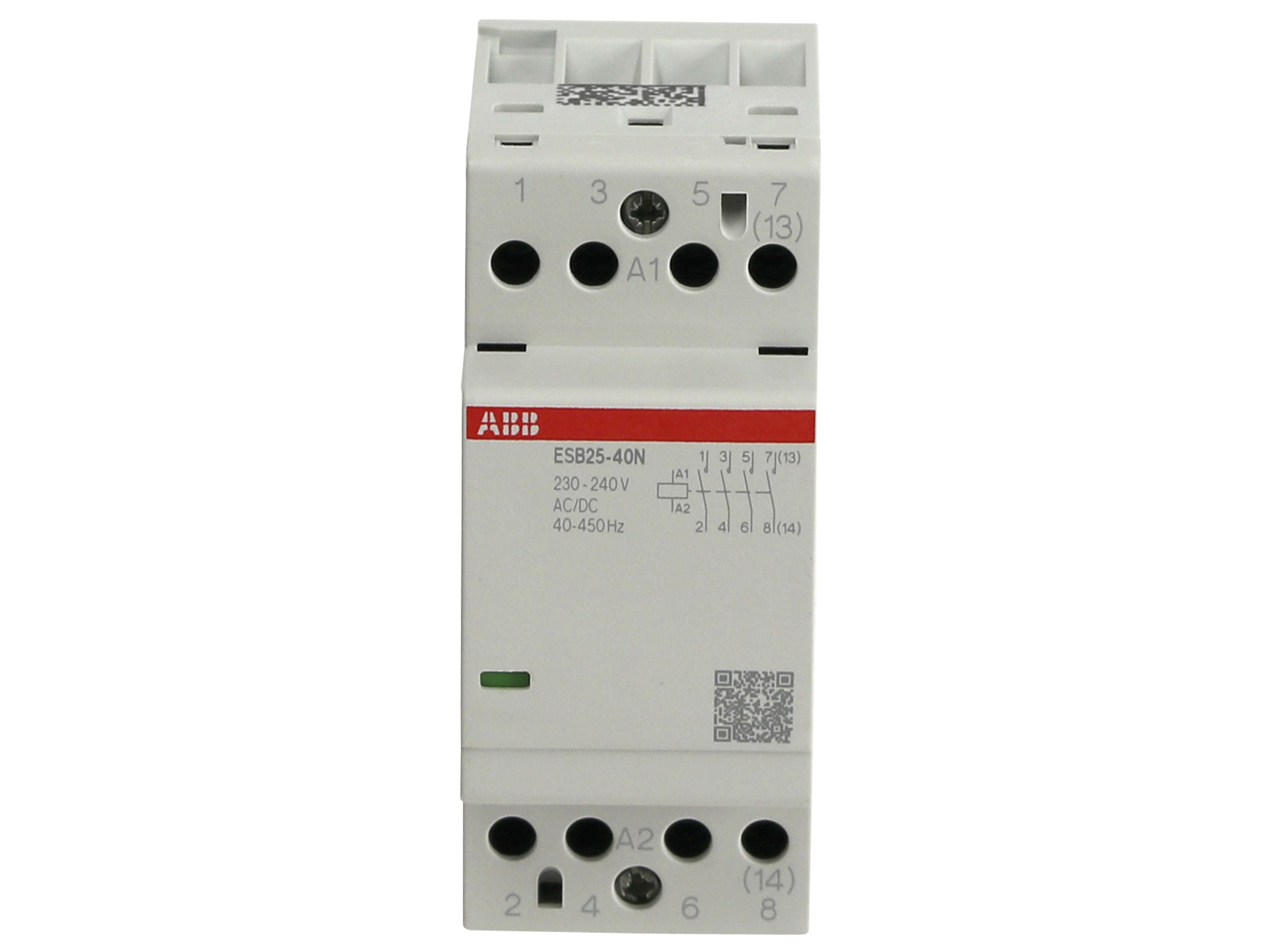 ABB Installationsschütz ESB25-40N-06, 25 A, 4S/0Ö, 230...240 V ABB Installationsschütz ESB25-40N-06, 25 A, 4S/0Ö, 230...240 V