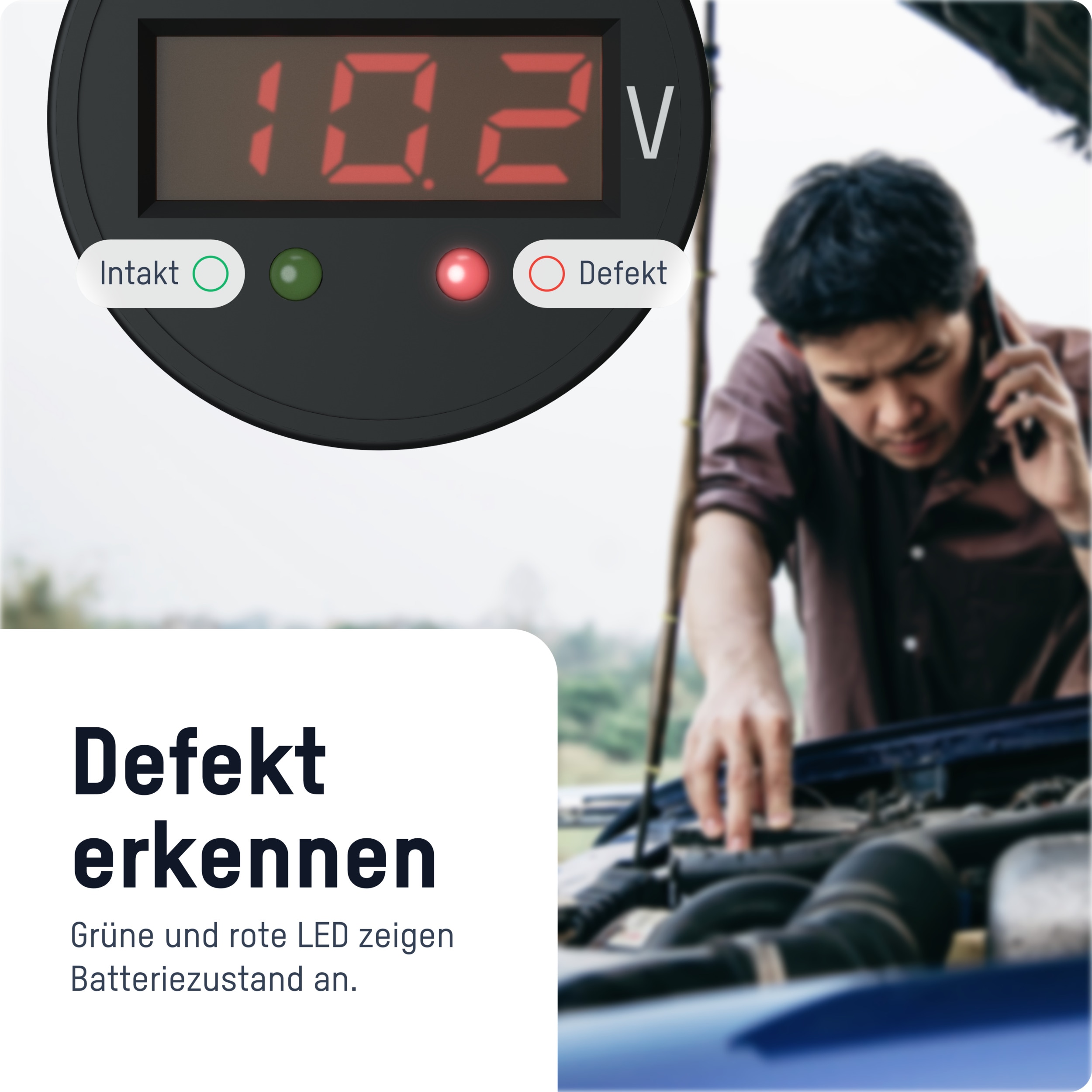 ANSMANN KFZ-Batterietester für 12/24 V- Batterien