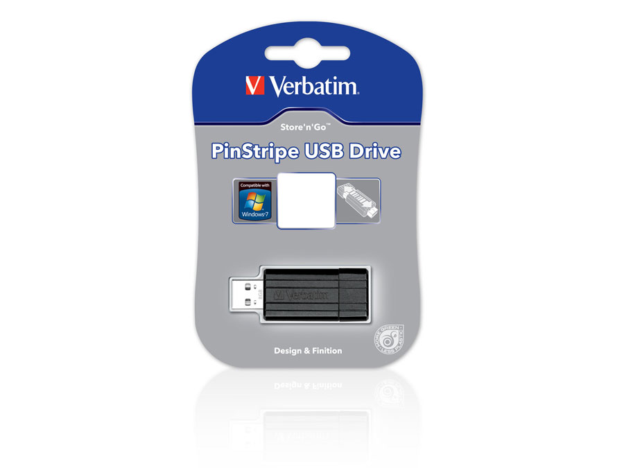 VERBATIM USB-Stick PinStripe 49065 USB 2.0 64GB VERBATIM USB-Speicherstick PinStripe, 64GB
